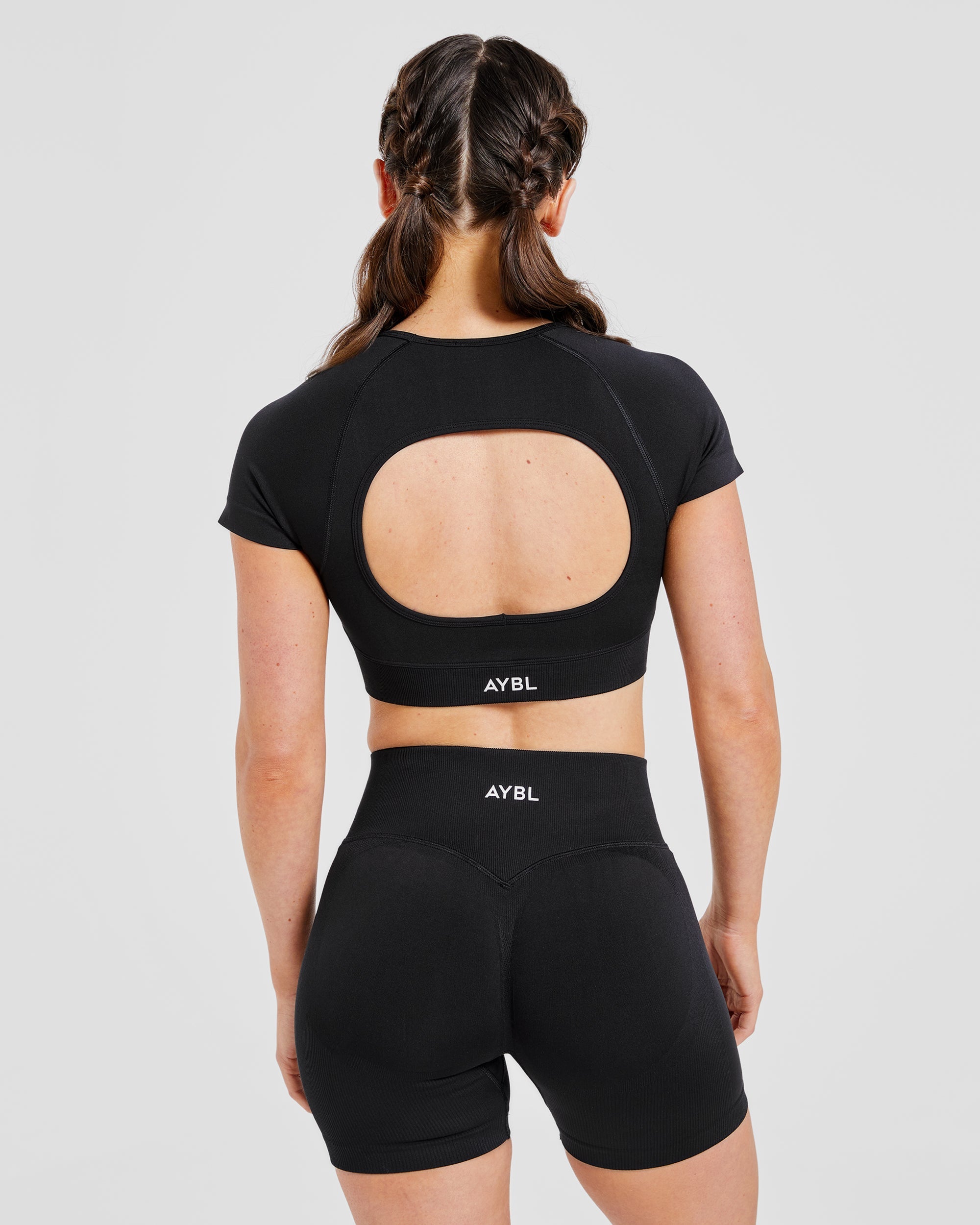 Adapt Seamless Crop Top - Schwarz