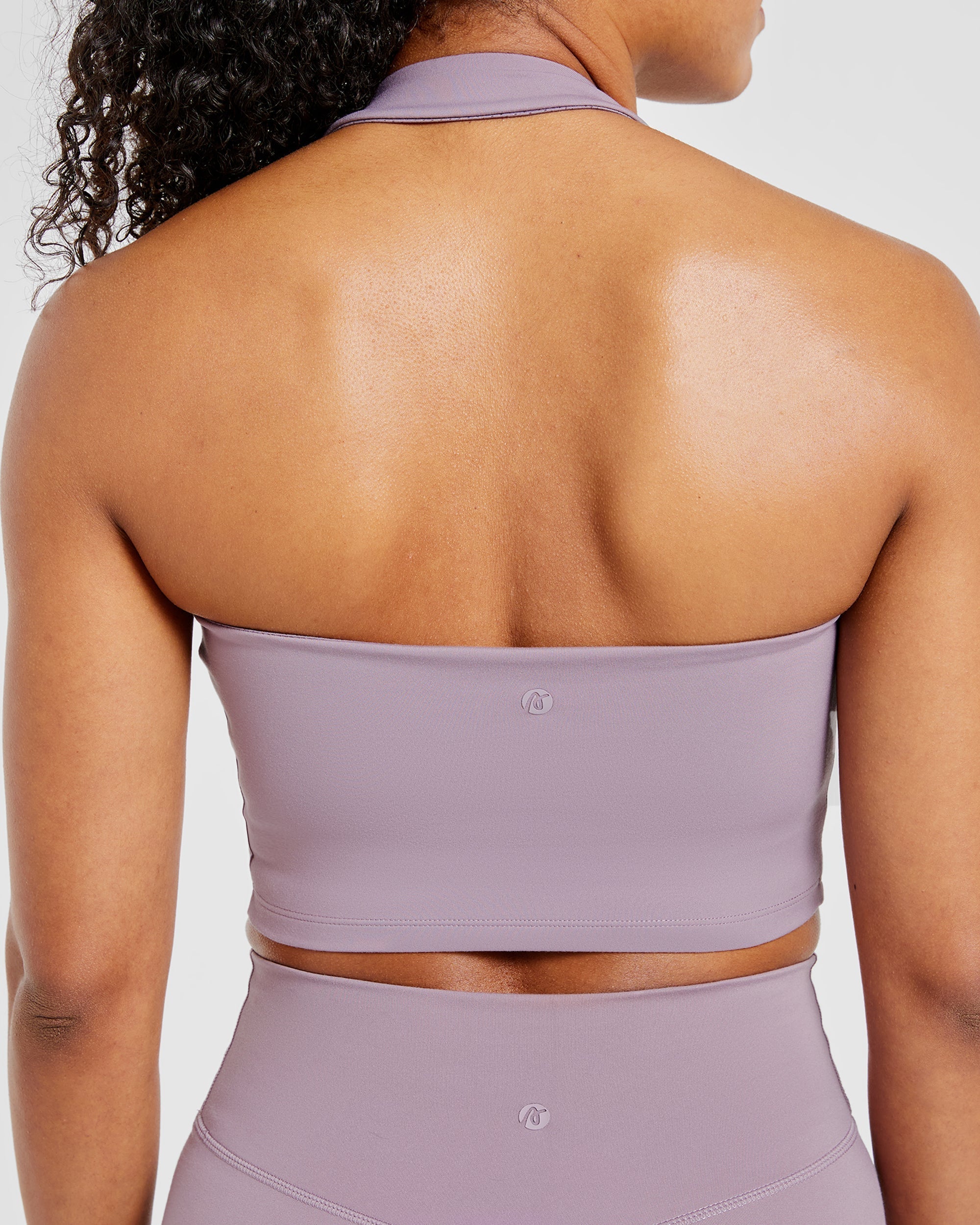 Staple Halterneck Crop Top -  Mauve Lila