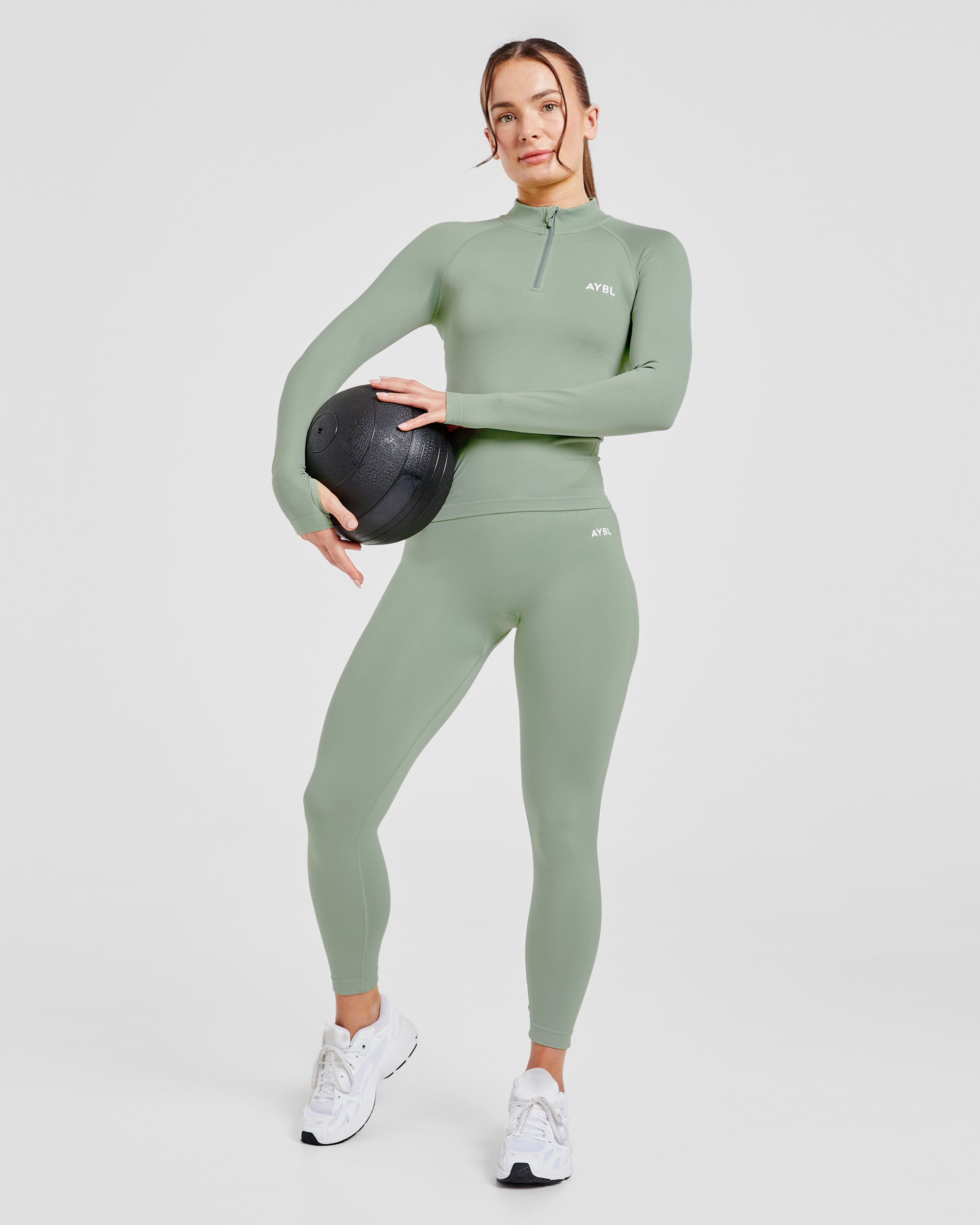 Empower Seamless 1/2 Zip Jacket - Grove Grün