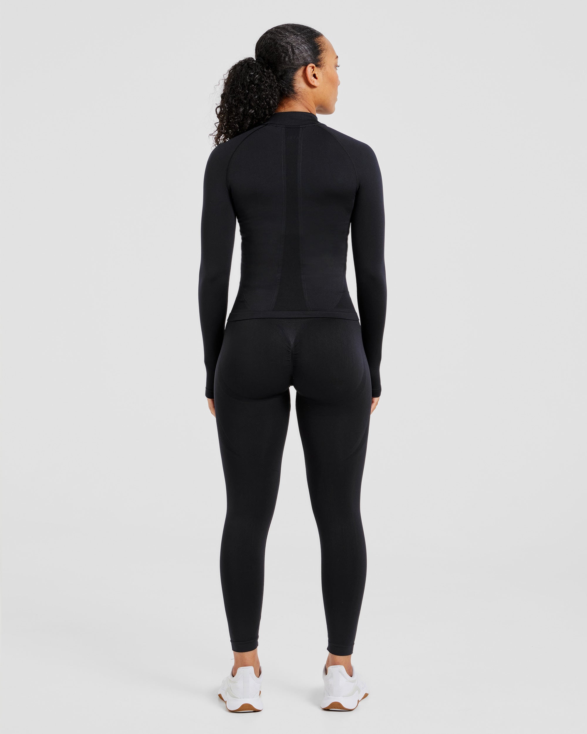 Empower Seamless Full Zip Jacket - Schwarz