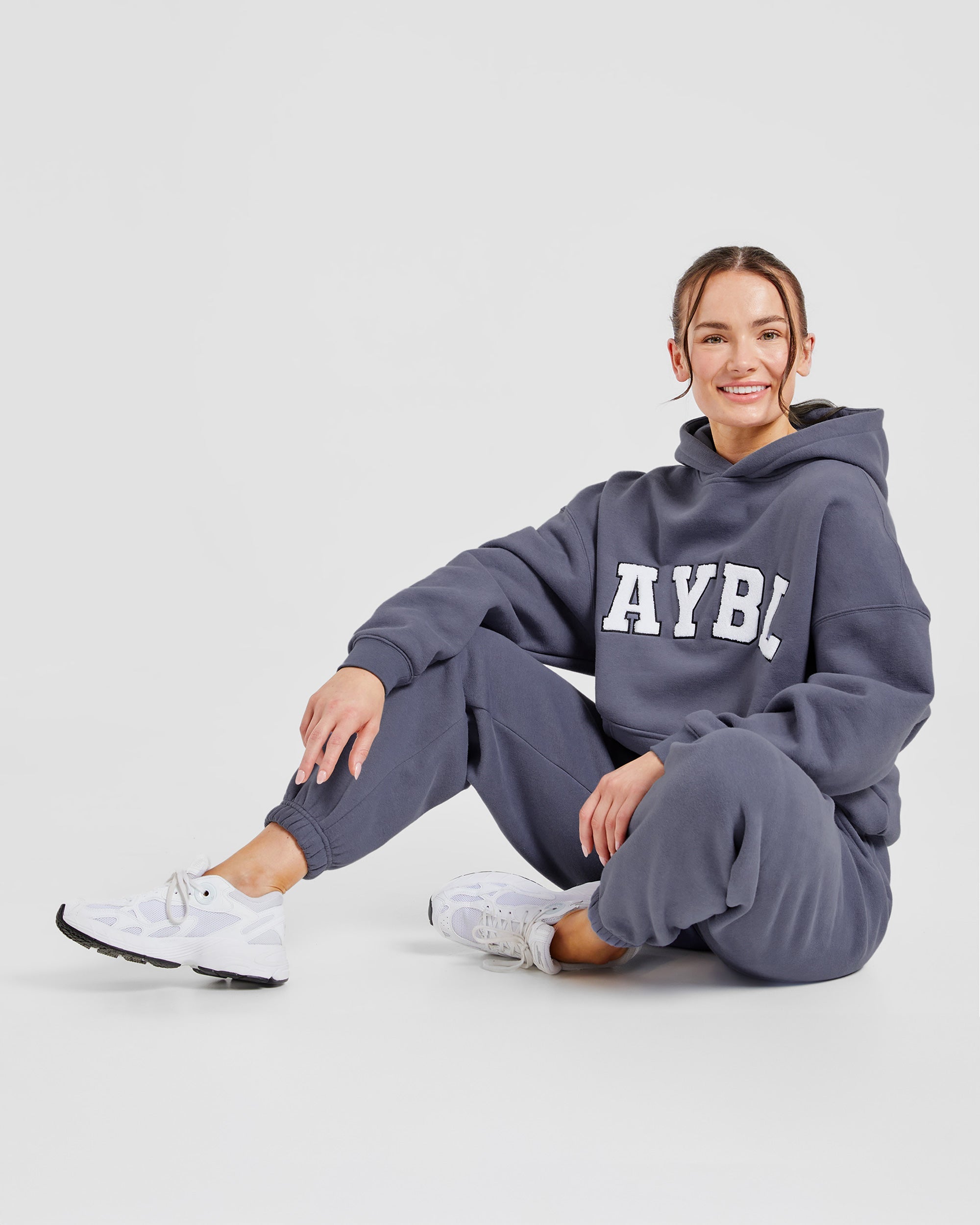 Varsity Oversized Hoodie - Slate