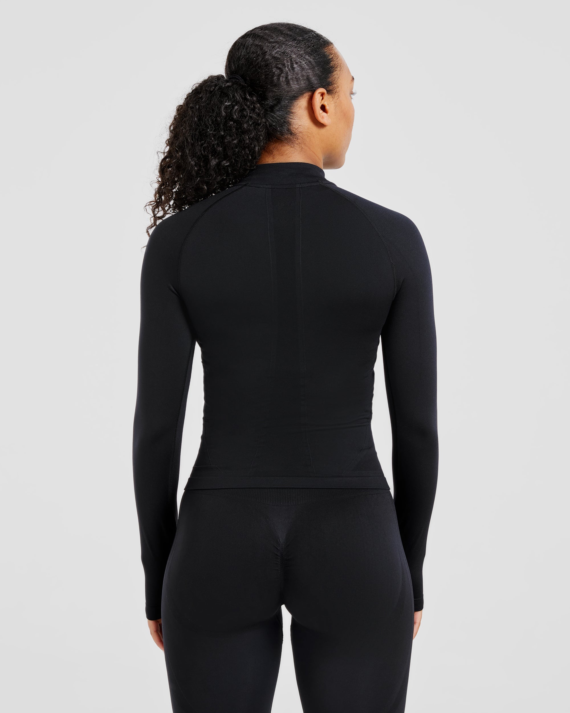 Empower Seamless 1/2 Zip Jacket - Schwarz