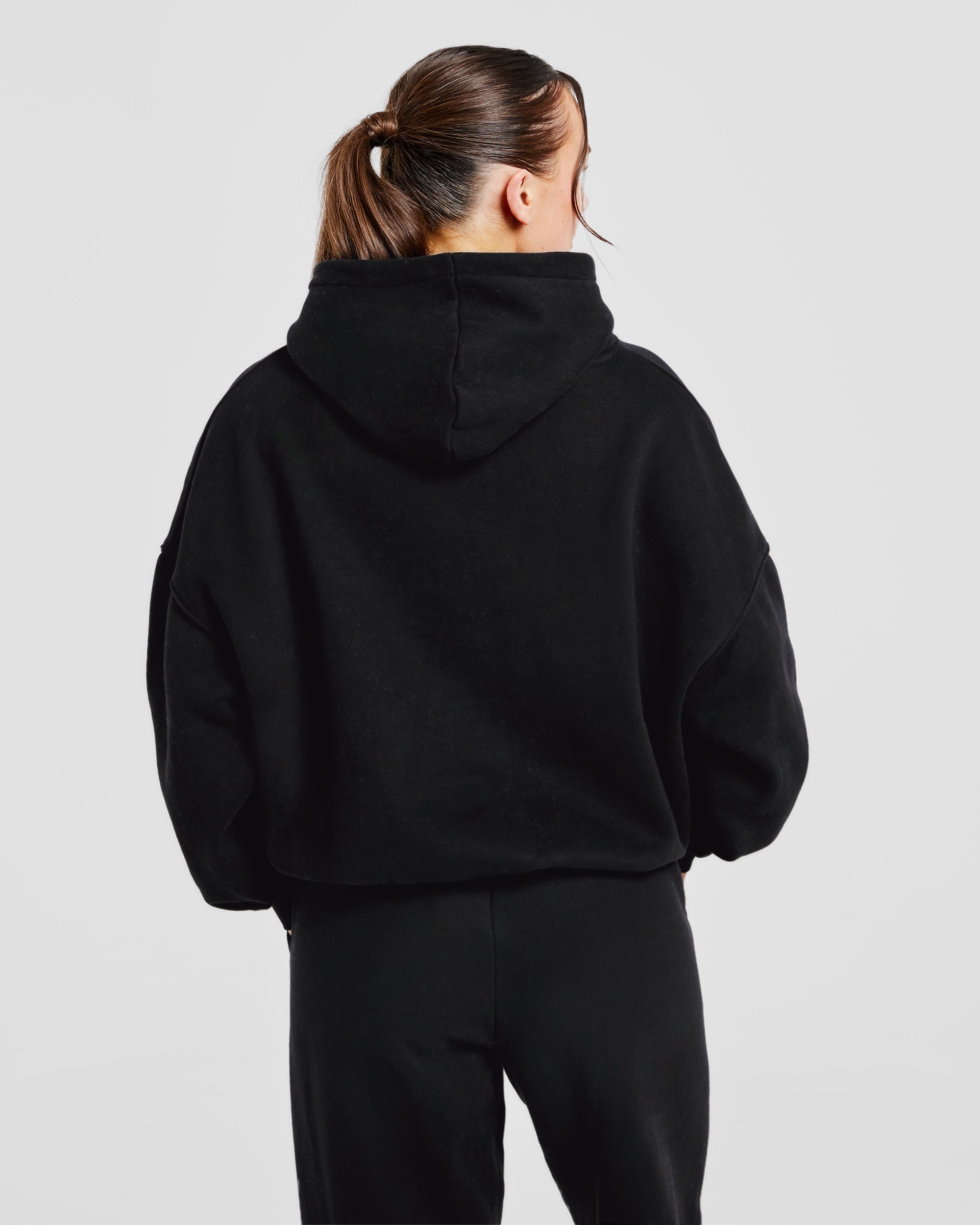 Varsity Oversized Hoodie - Schwarz