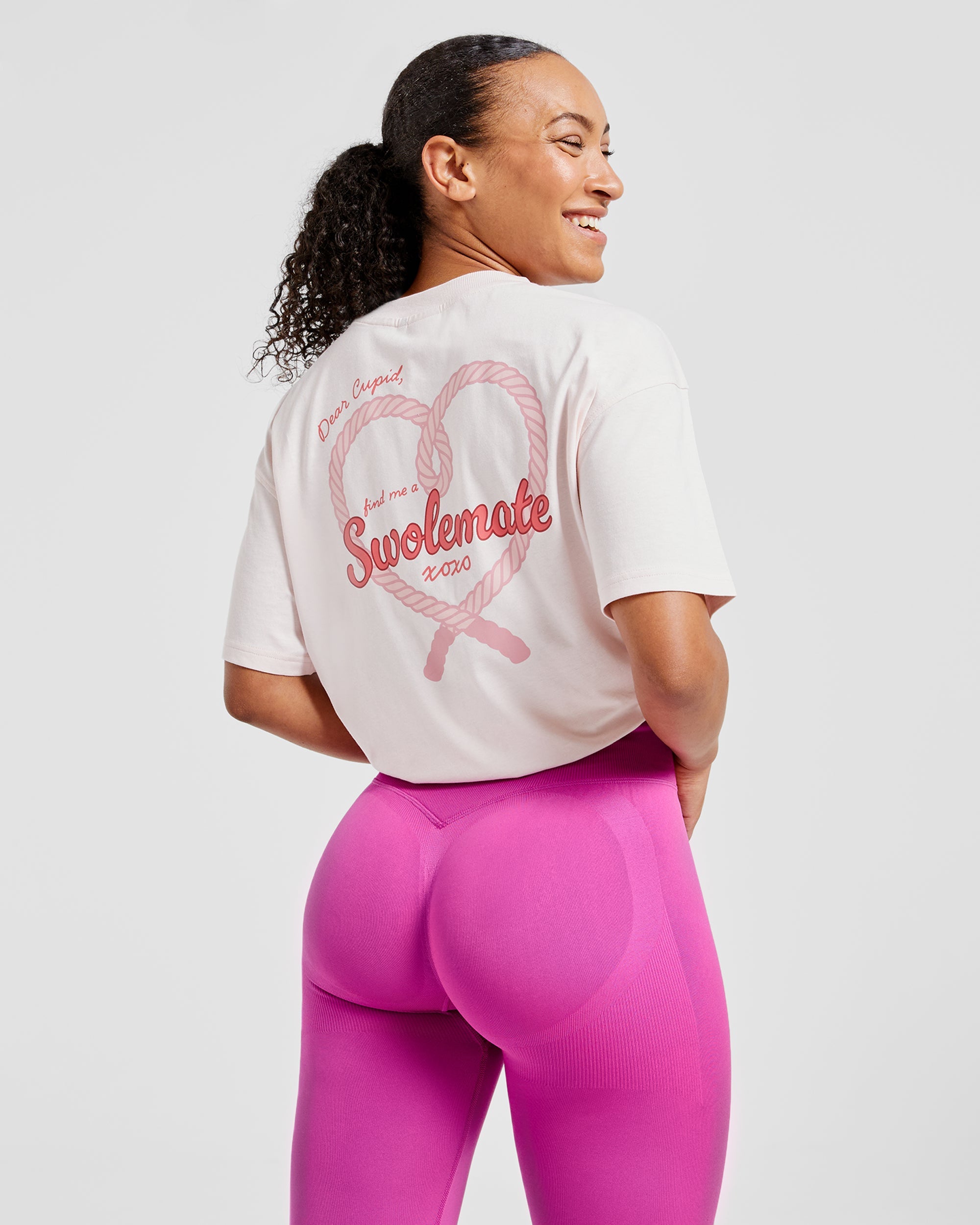 Swolemate Oversized T Shirt - Rosa