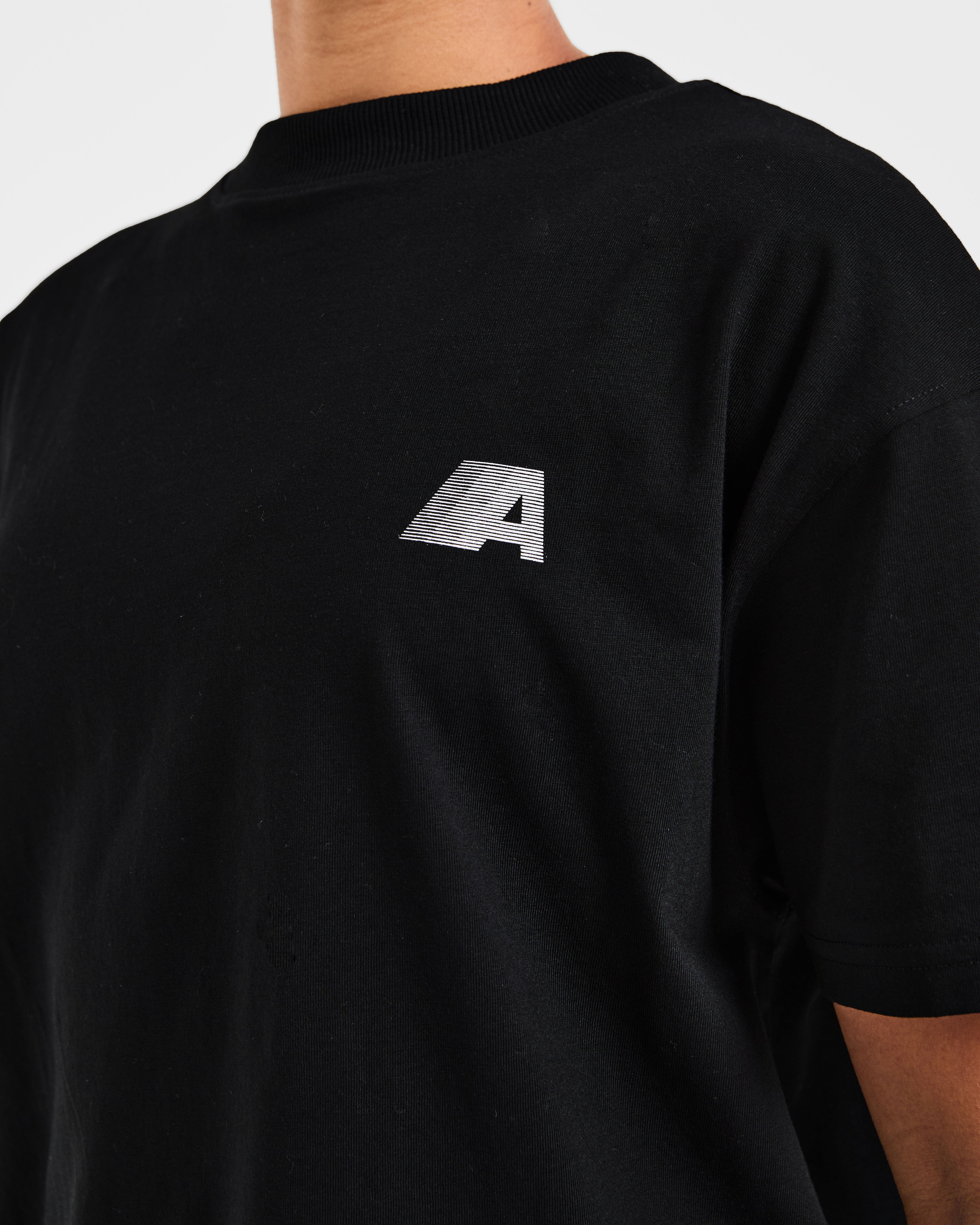 Retro Athletics Oversized T Shirt - Schwarz