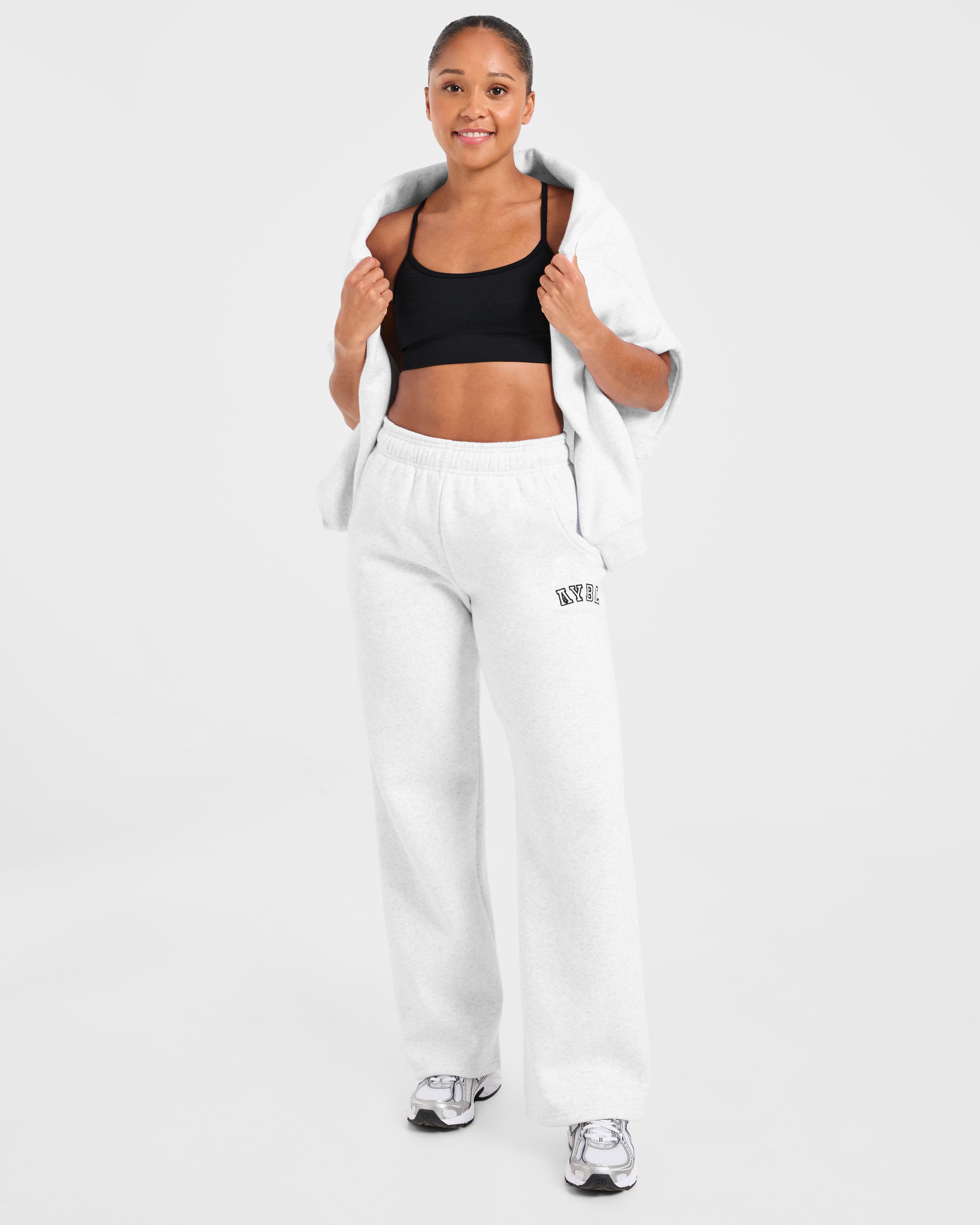 Varsity 2.0 Oversized Straight Leg Joggers - Heather Grau