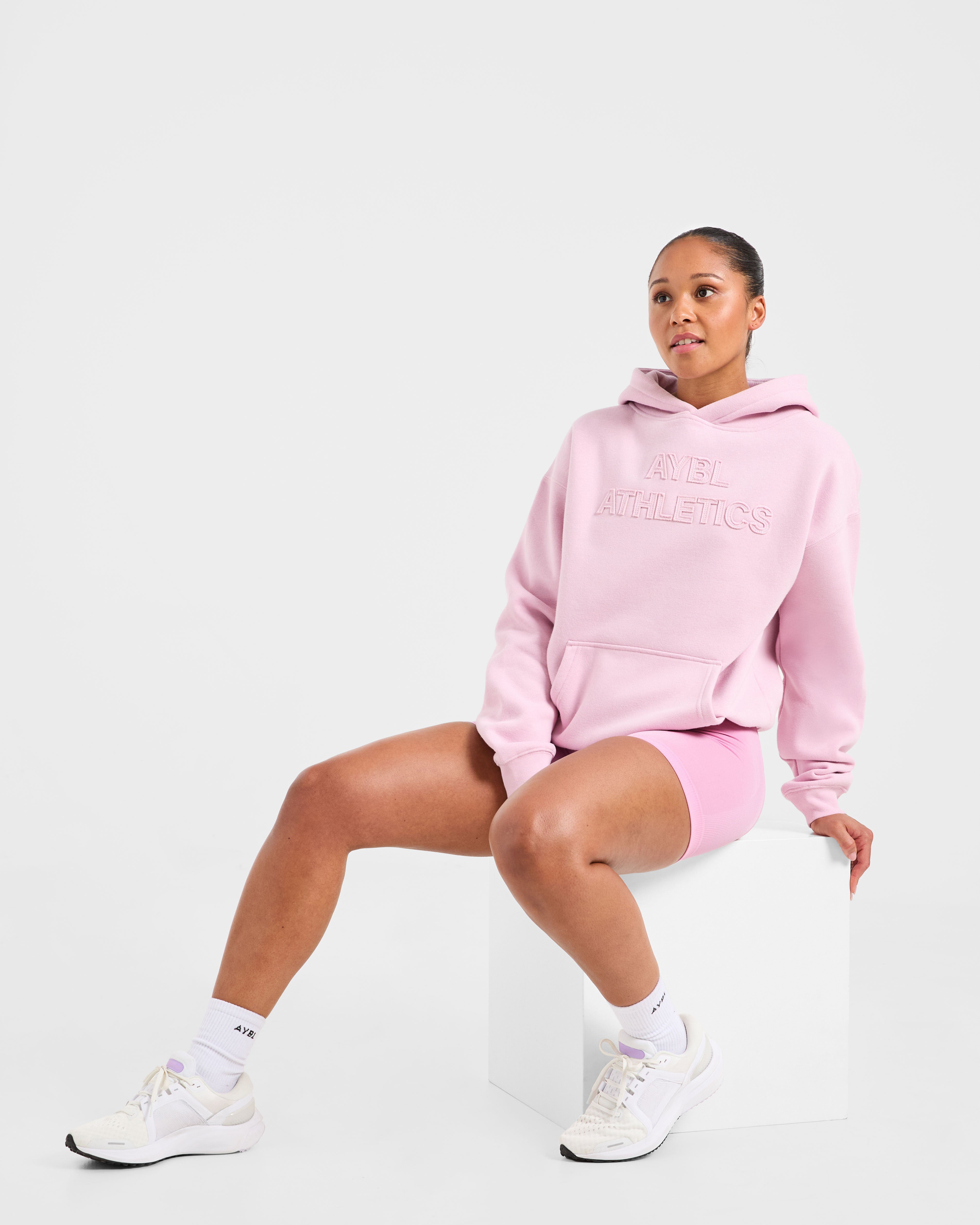 Athletics Applique Oversized Hoodie - Sugar Rosa