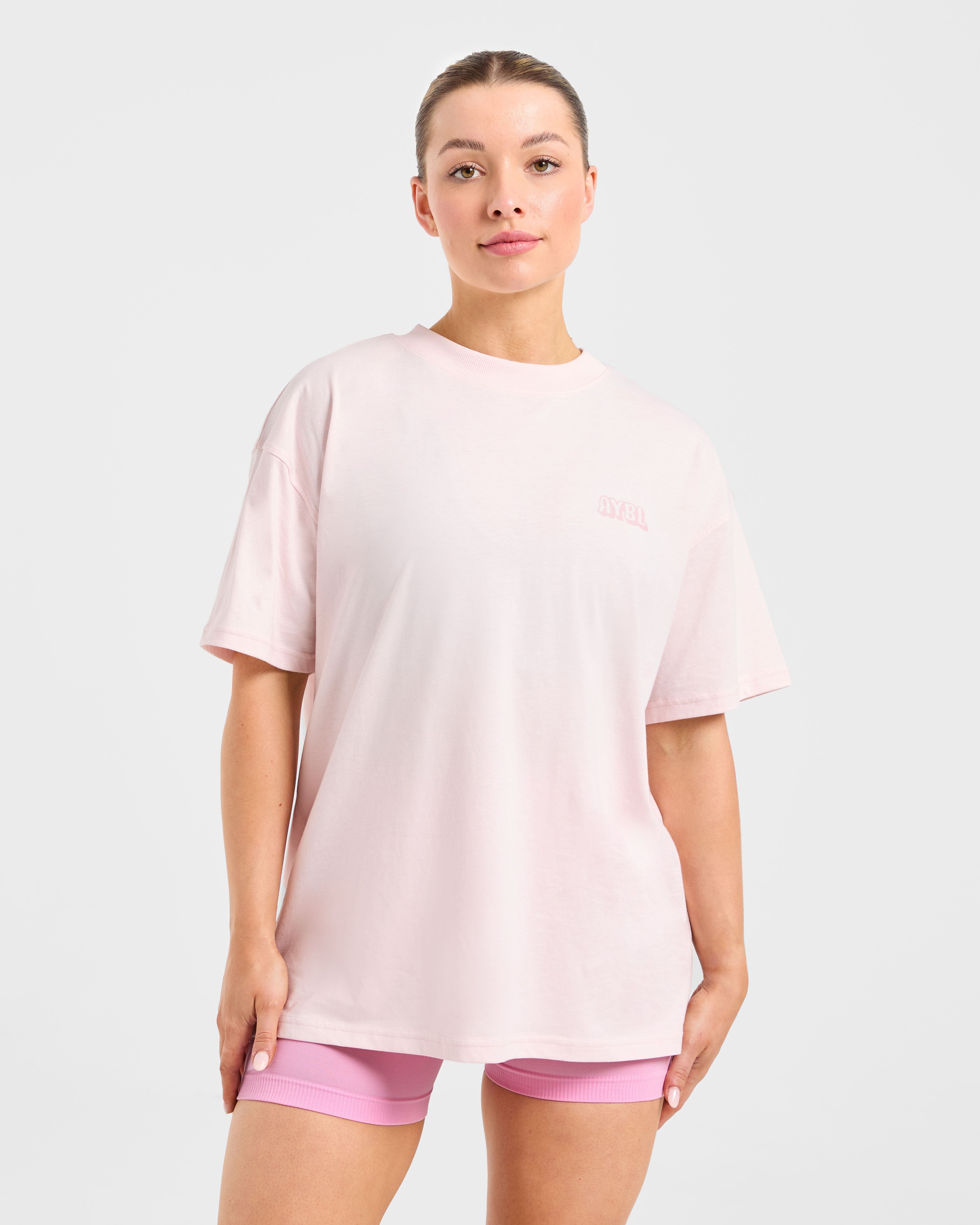 Gym Girl Era Oversized T Shirt - Rosa