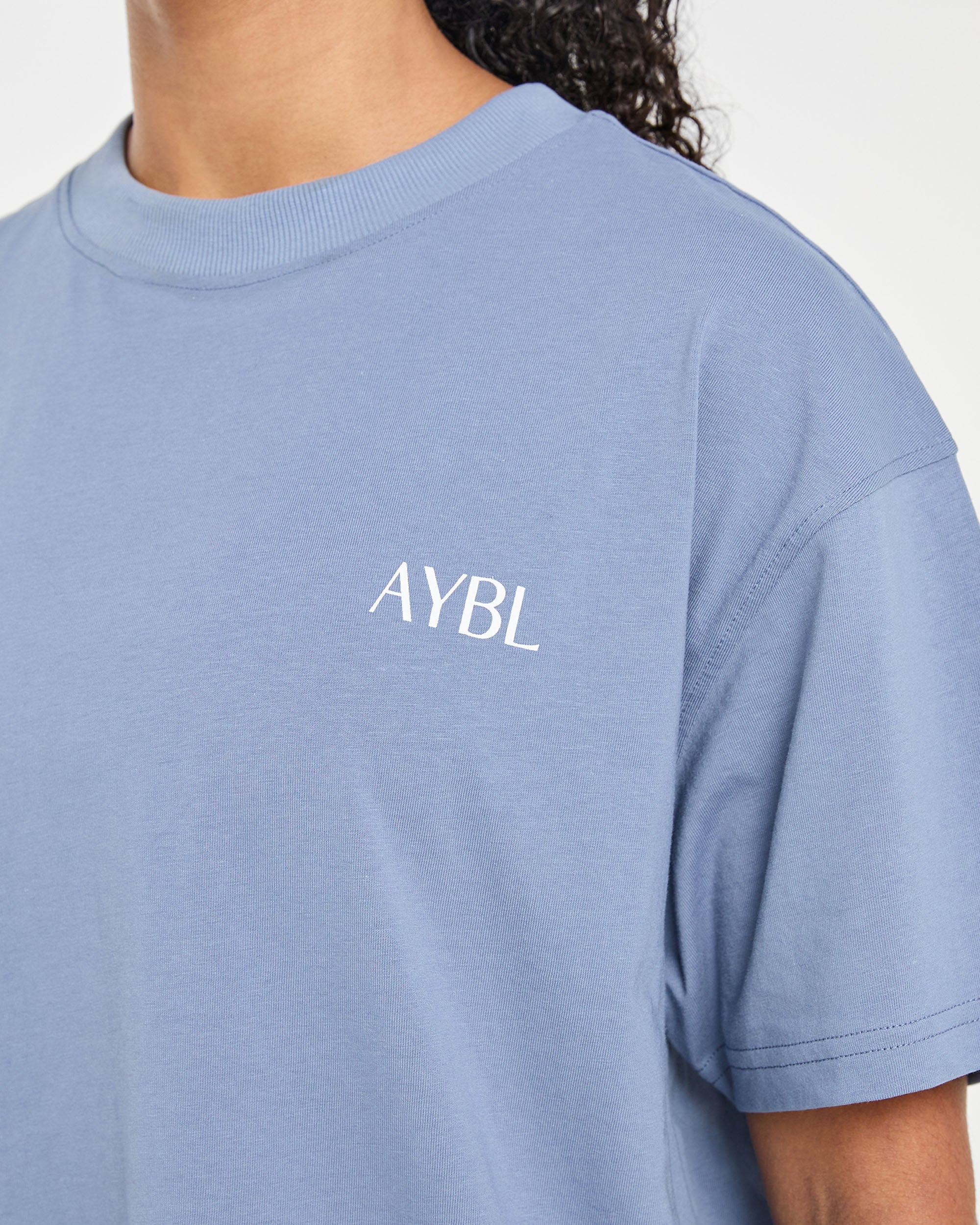 Strength Club Oversized T Shirt - Blau