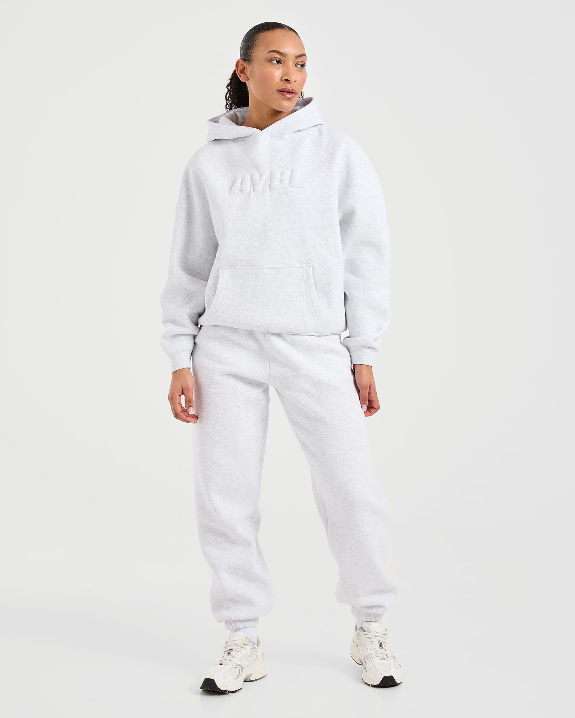 Classic Plush Oversized Hoodie - Heather Grau