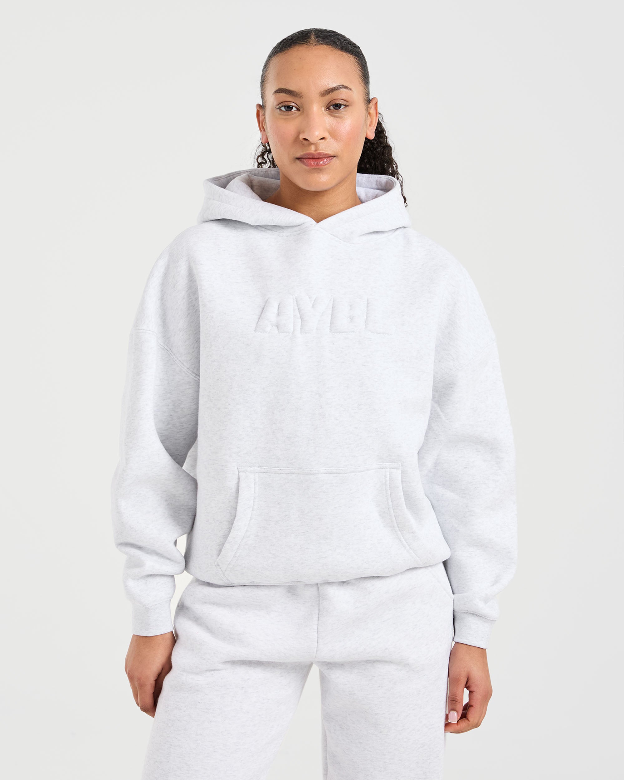 Classic Plush Oversized Hoodie - Heather Grau