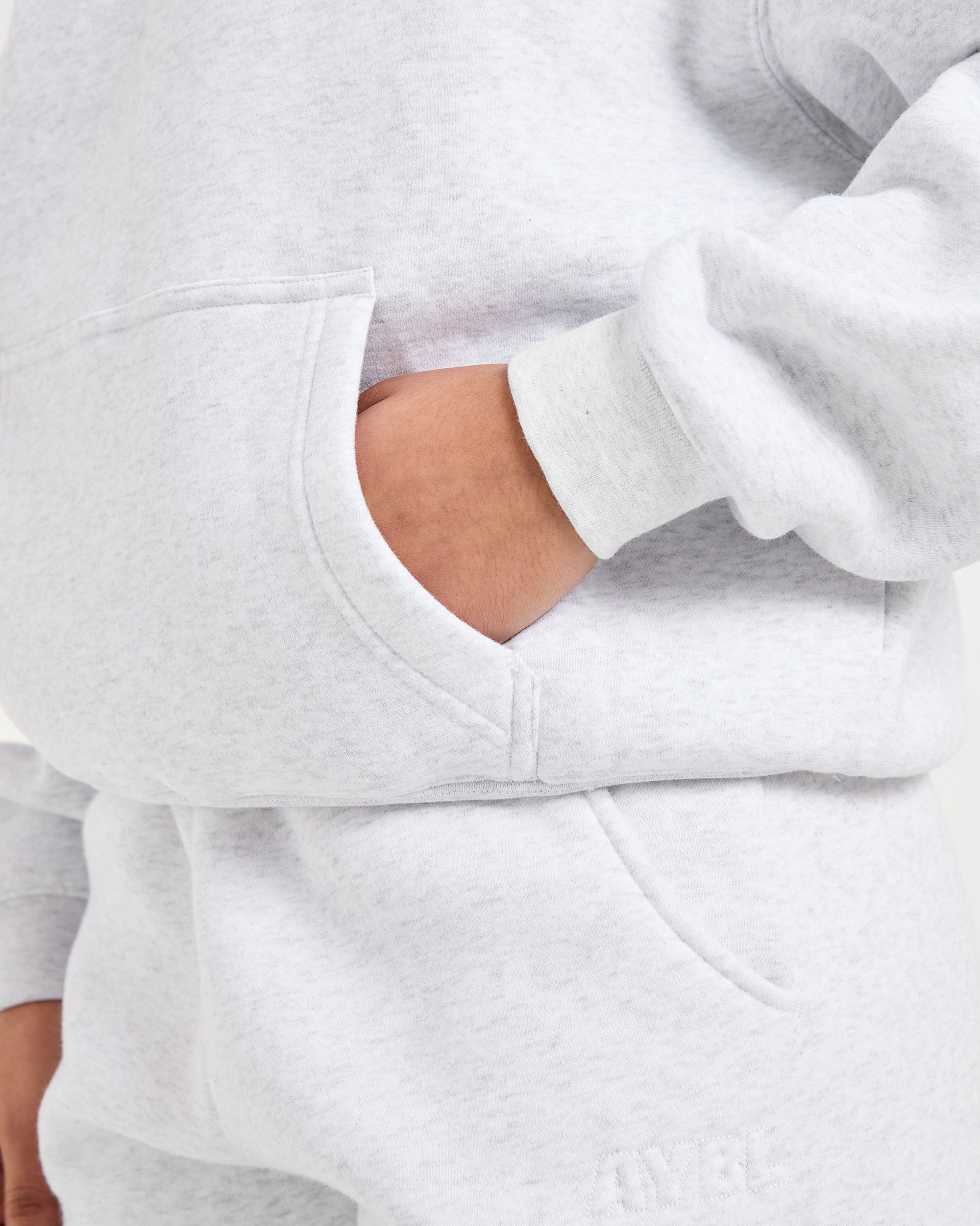 Classic Plush Oversized Hoodie - Heather Grau