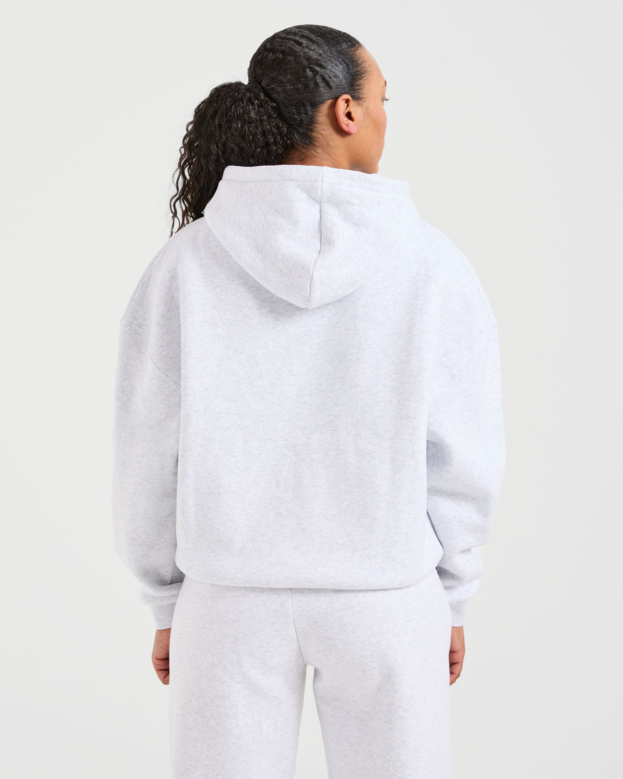 Classic Plush Oversized Hoodie - Heather Grau