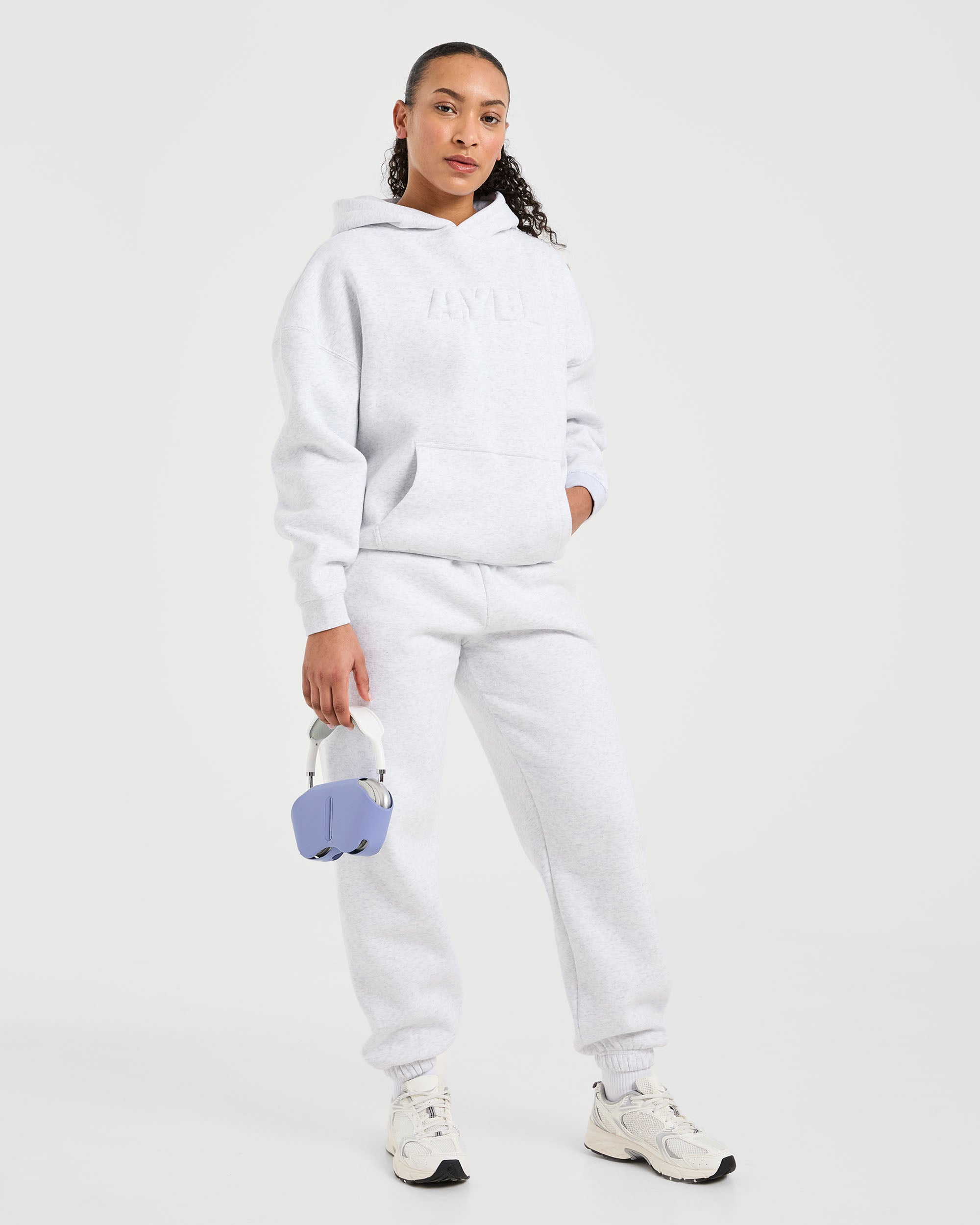 Classic Plush Oversized Hoodie - Heather Grau