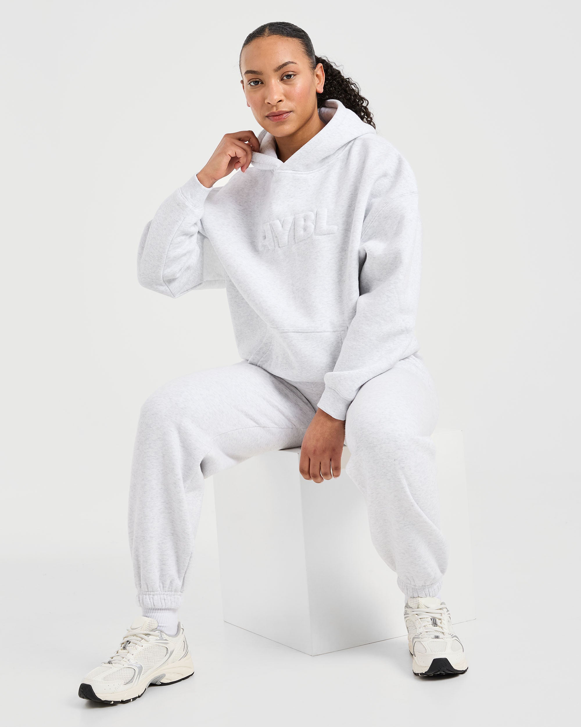 Classic Plush Oversized Hoodie - Heather Grau