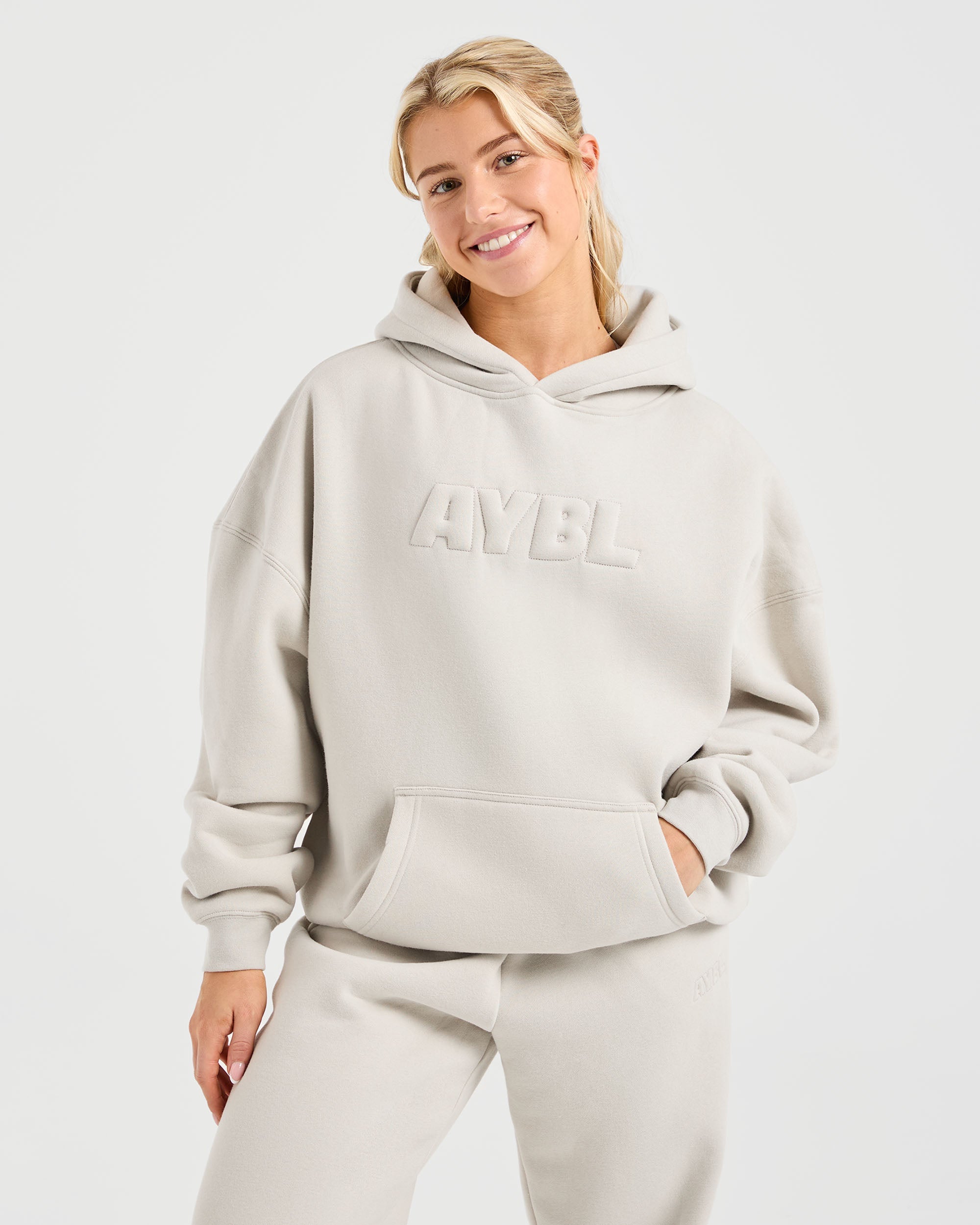 Classic Plush Oversized Hoodie - Sand