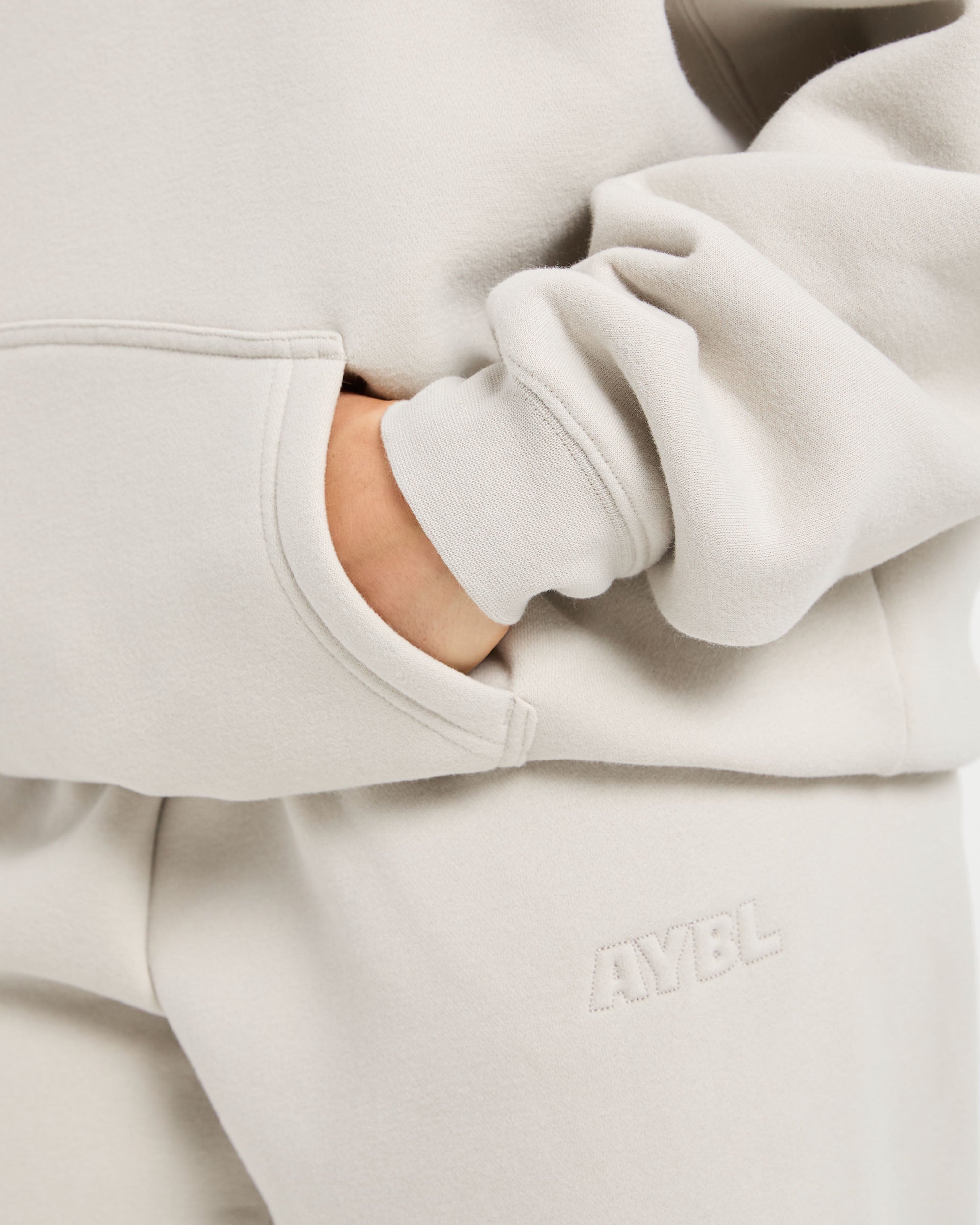 Classic Plush Oversized Hoodie - Sand