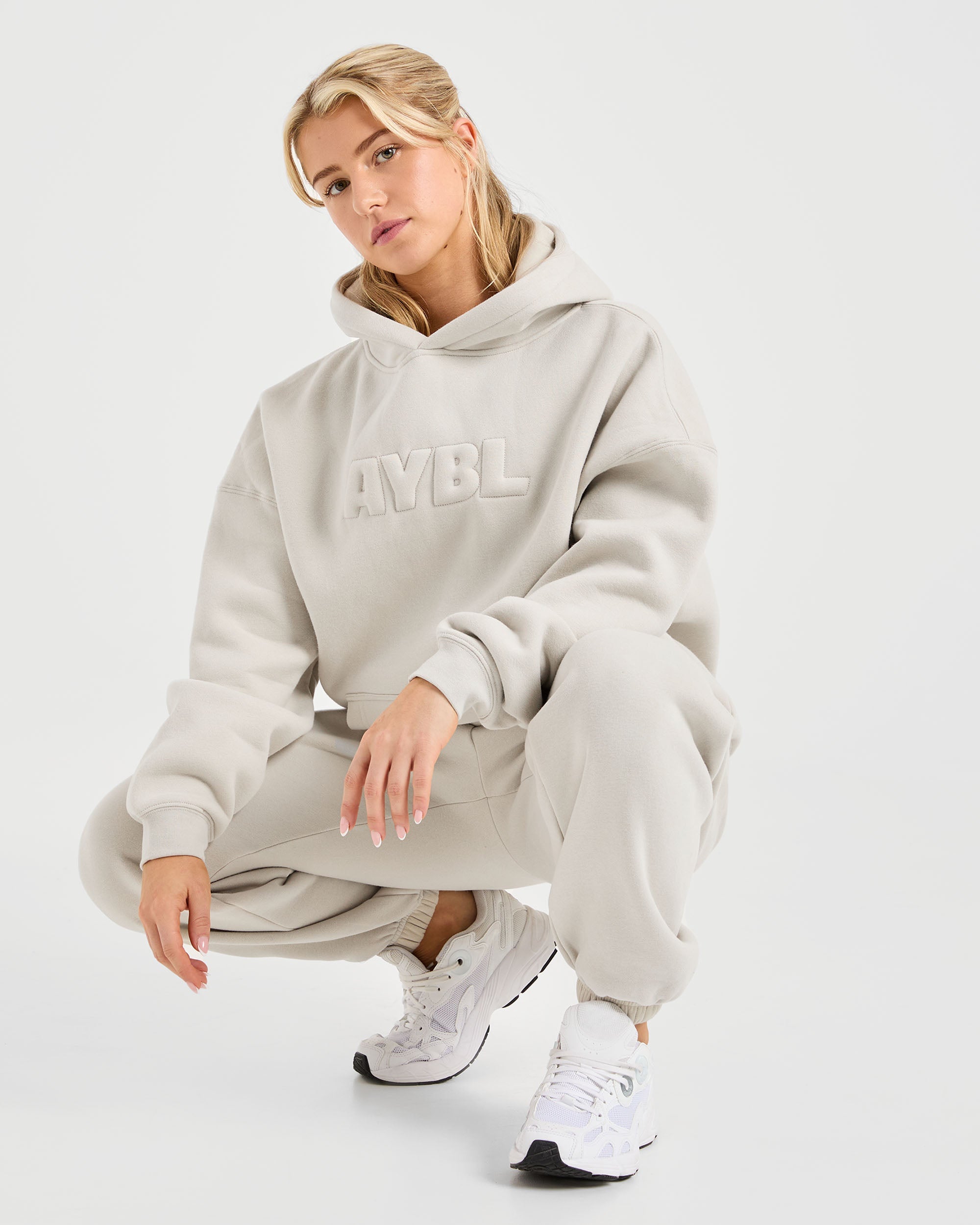 Classic Plush Oversized Hoodie - Sand