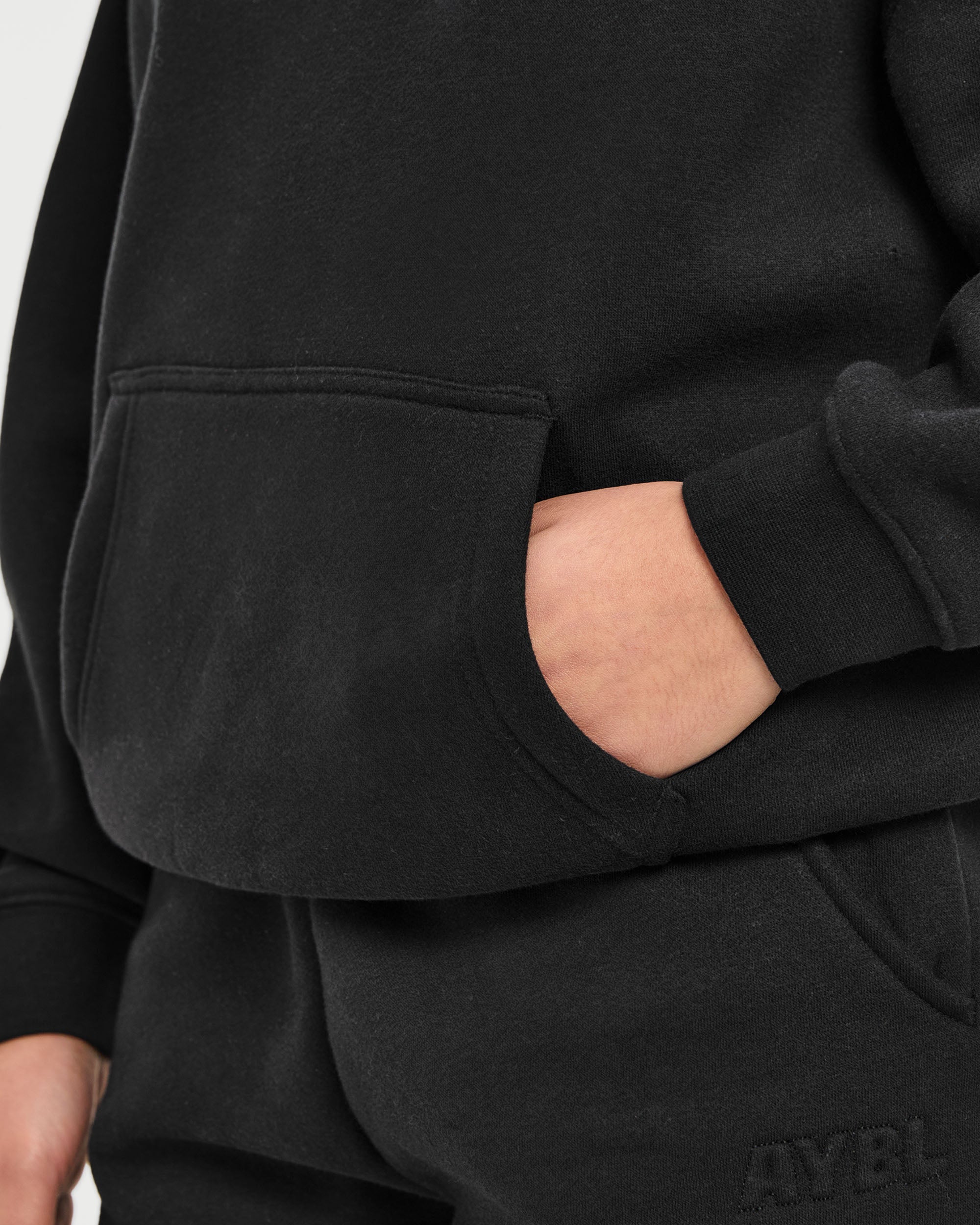 Classic Plush Oversized Hoodie - Schwarz