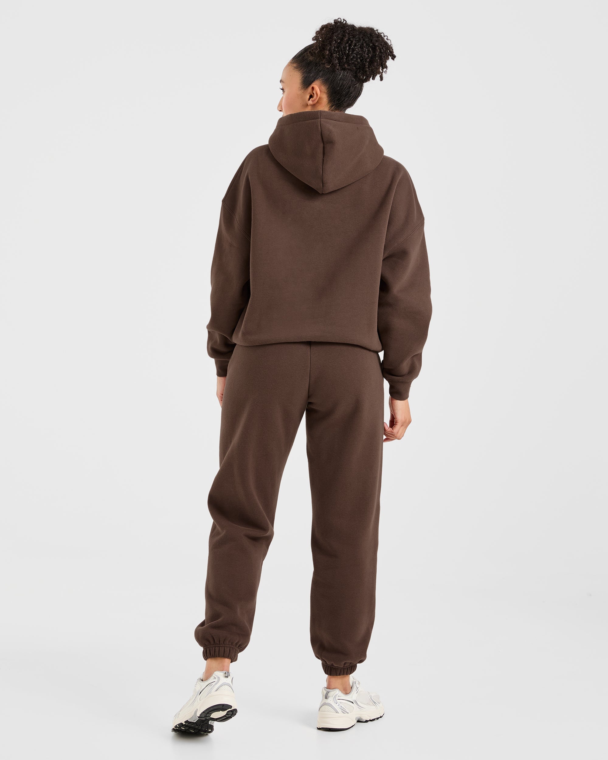 Classic Plush Oversized Hoodie - Braun