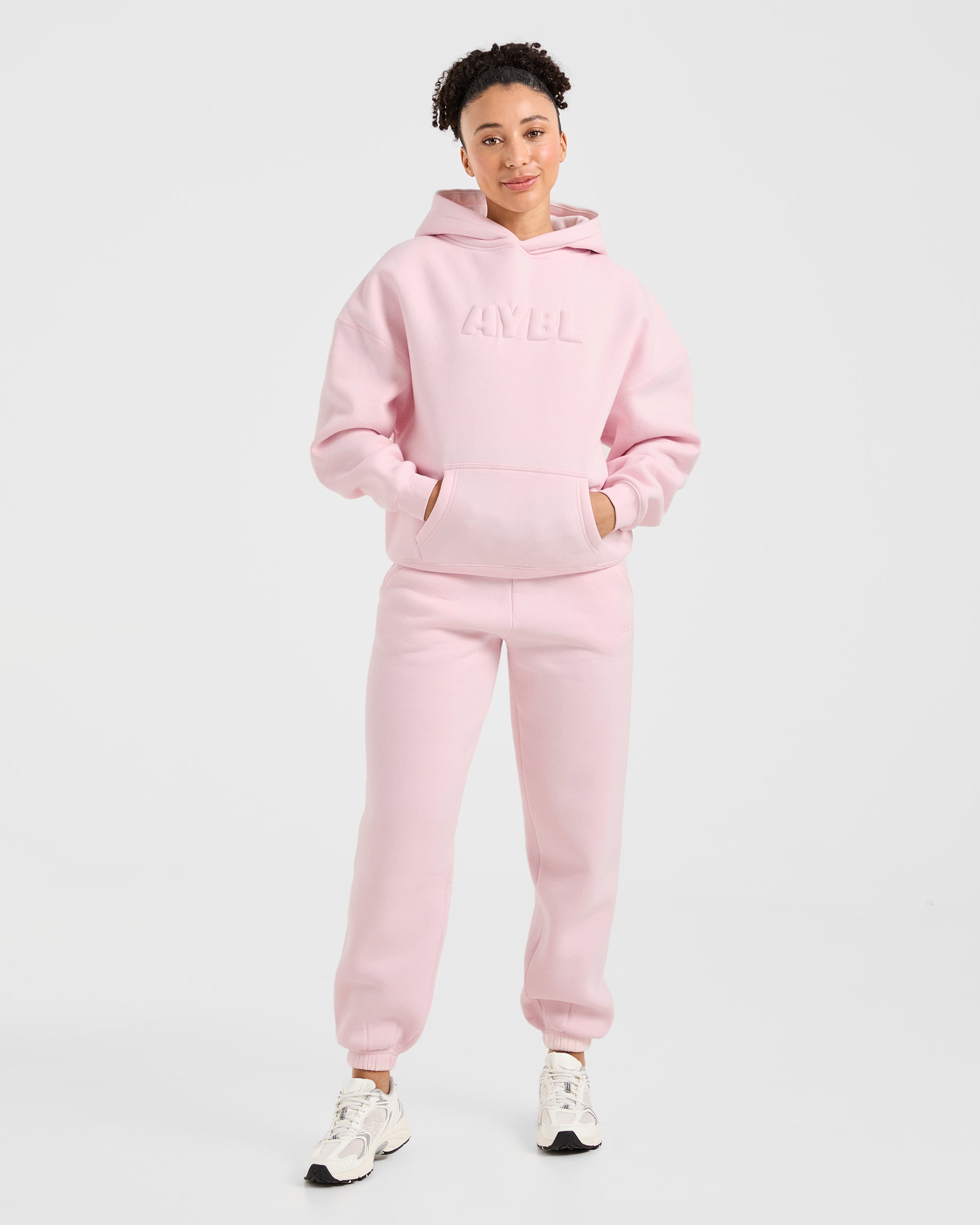 Classic Plush Oversized Joggers - Pastel Rosa