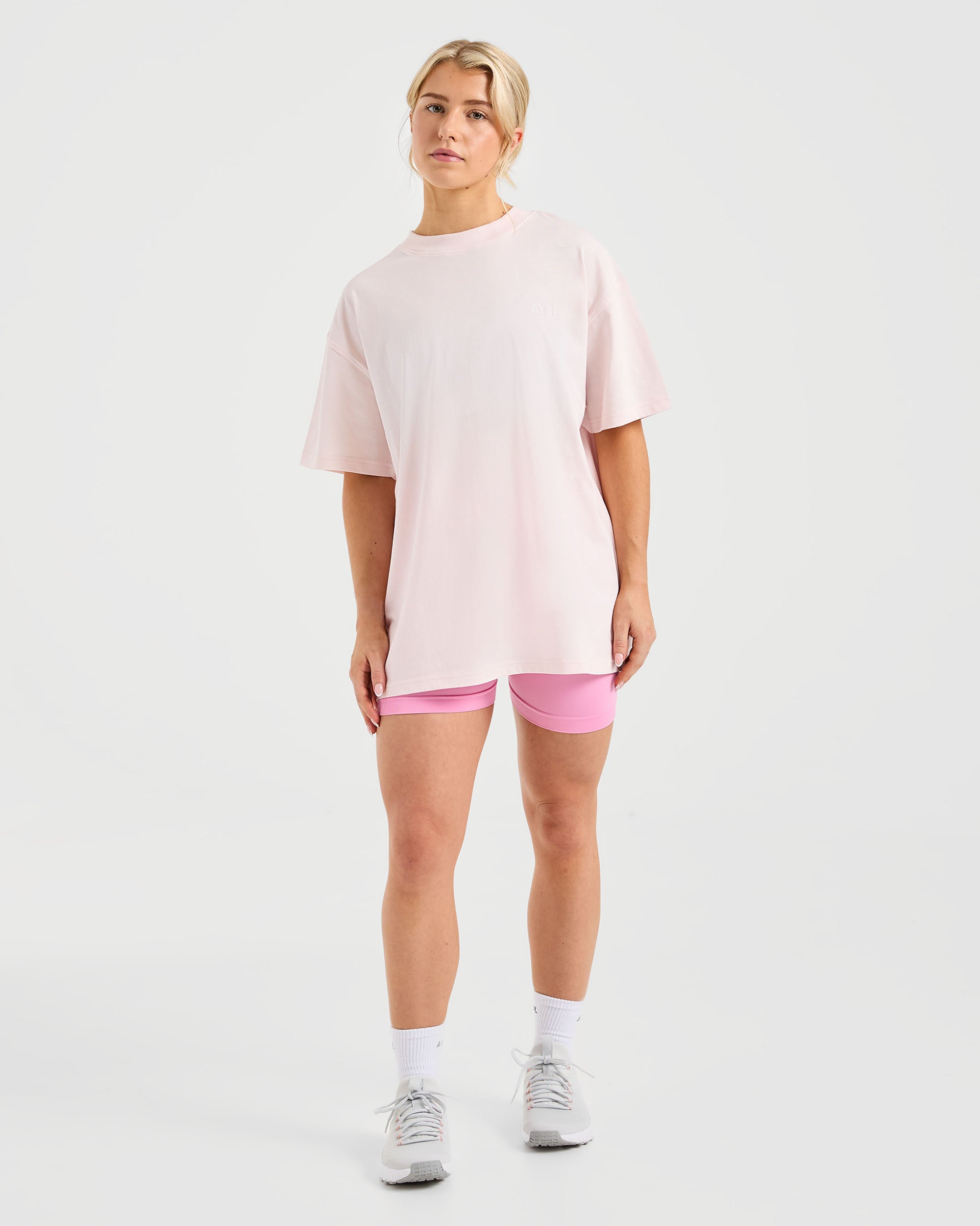 Show Up Oversized T Shirt - Rose