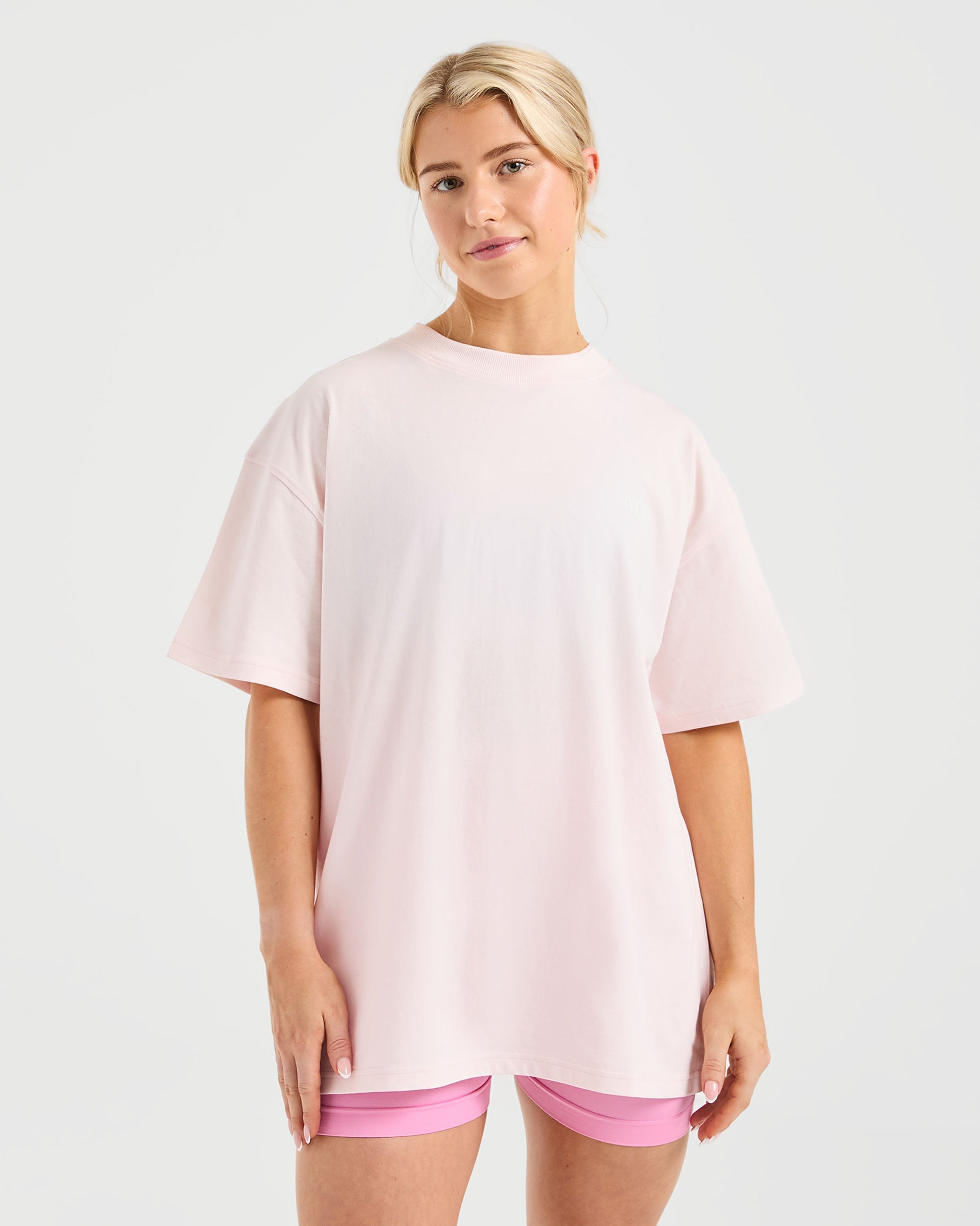 Show Up Oversized T Shirt - Rose