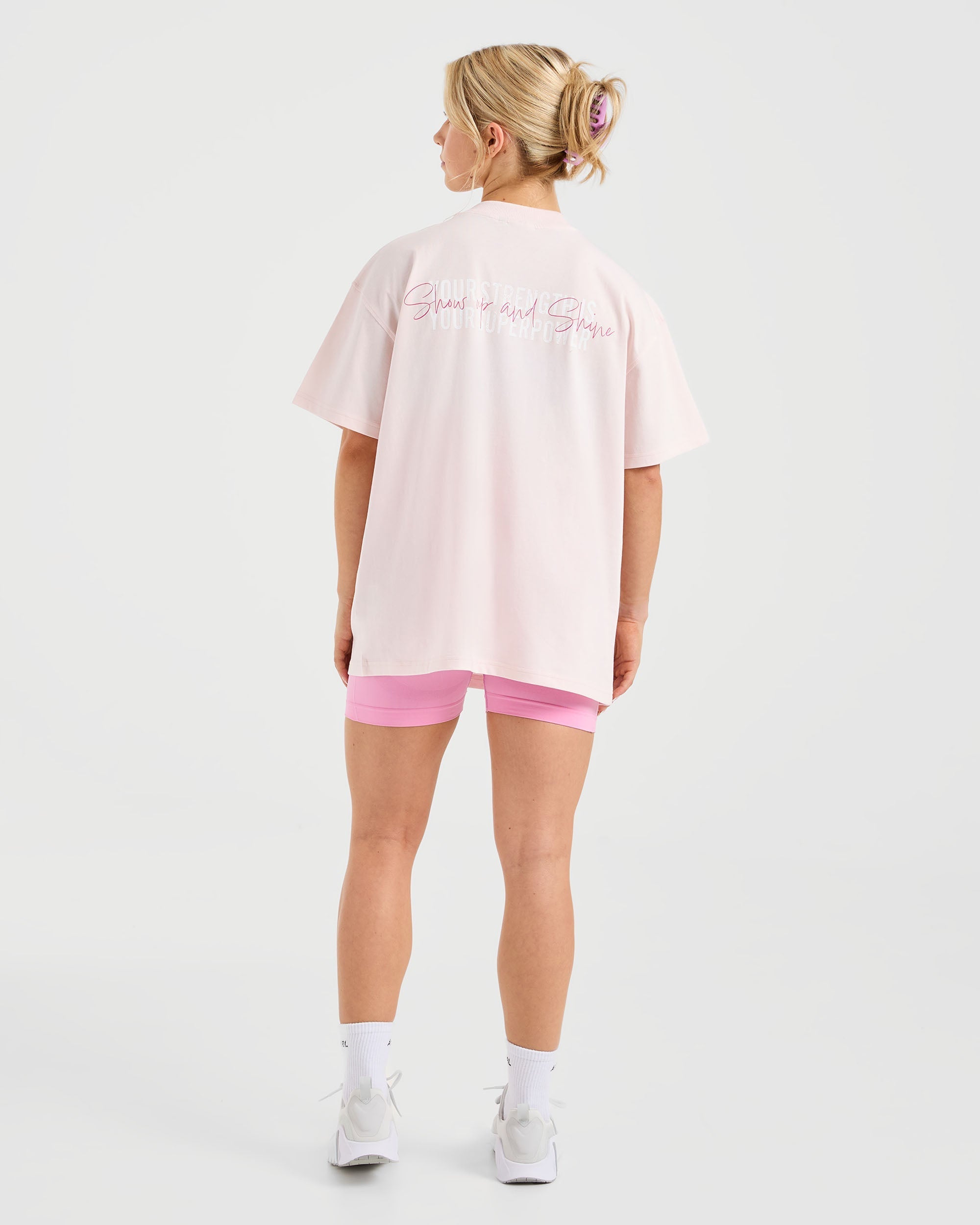 Show Up Oversized T Shirt - Rose