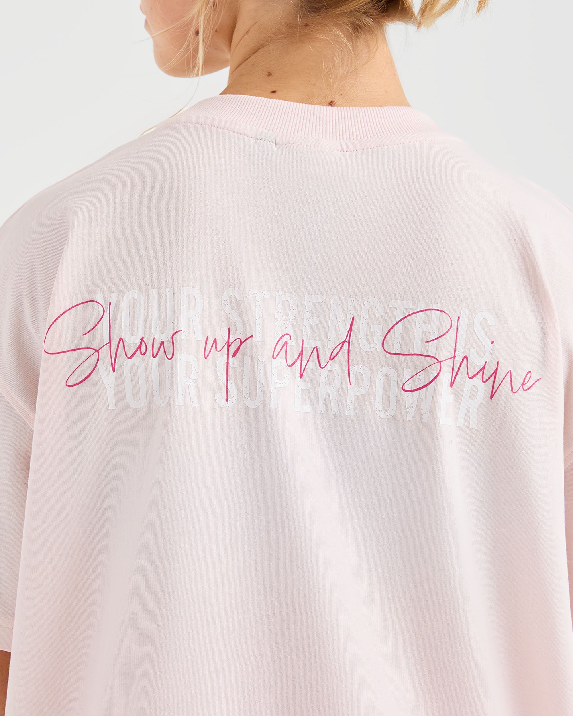 Show Up Oversized T Shirt - Rose