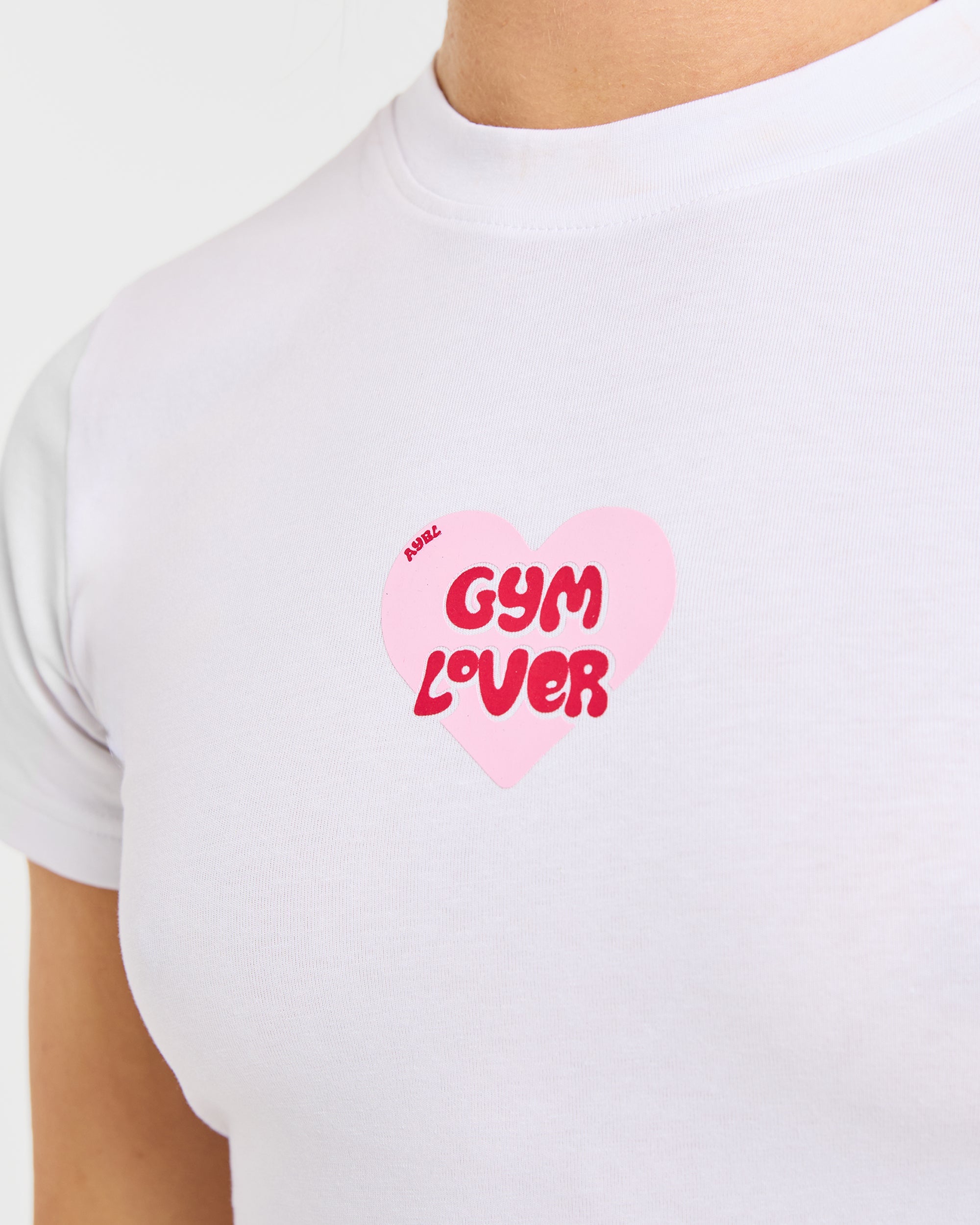 Gym Lover Baby Tee - Weiß