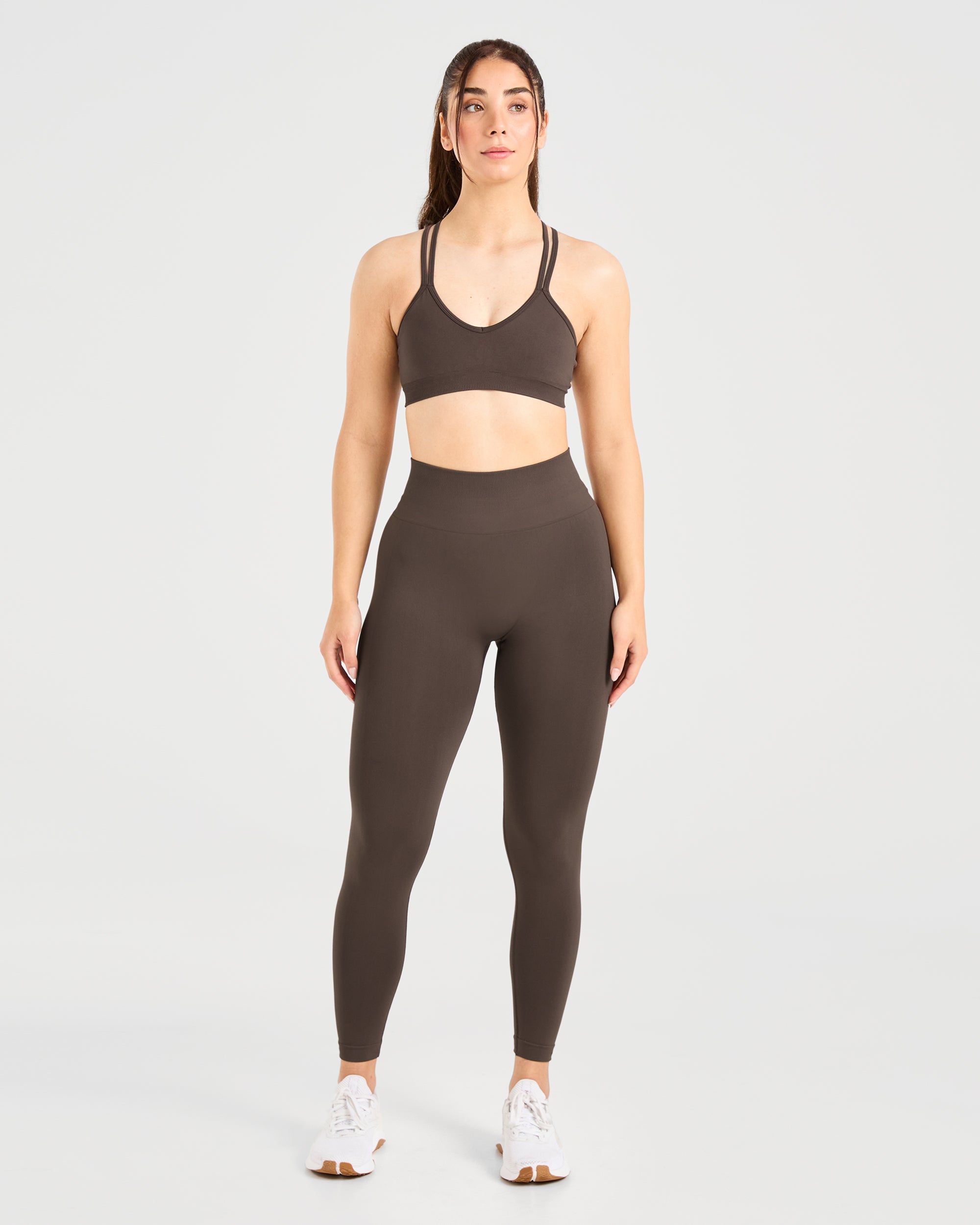 Power Seamless Sports Bra - Chestnut Braun