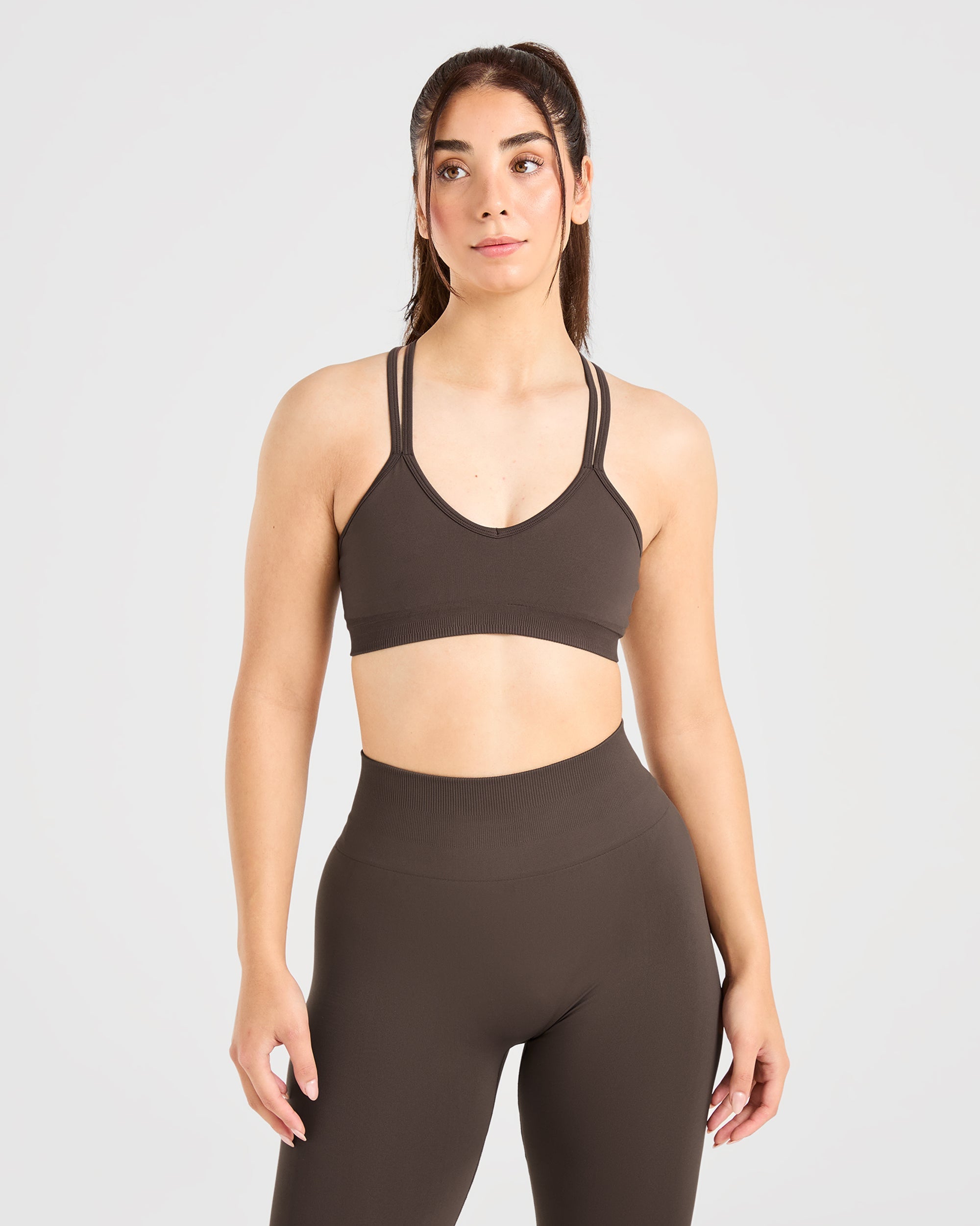 Power Seamless Sports Bra - Chestnut Braun