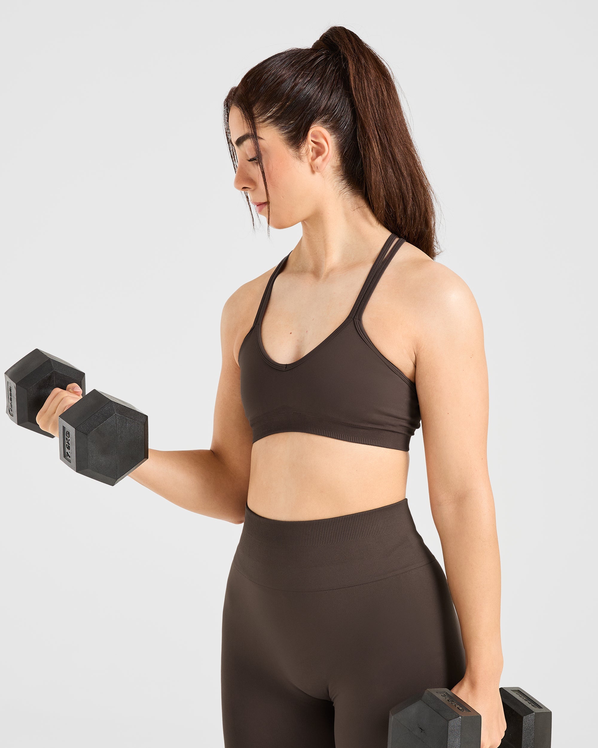 Power Seamless Sports Bra - Chestnut Braun