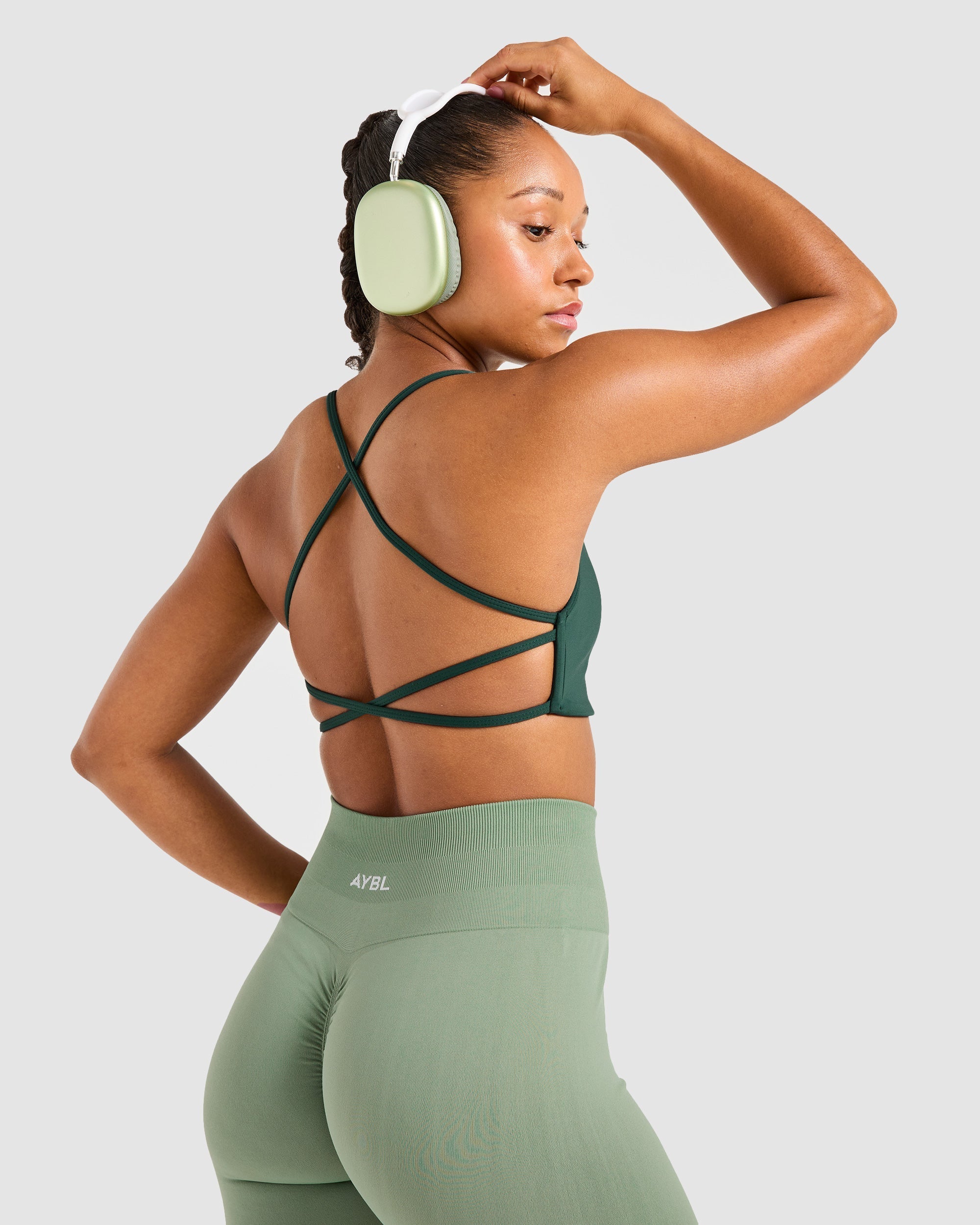 Essential Crossback Sports Bra - Deep Grün