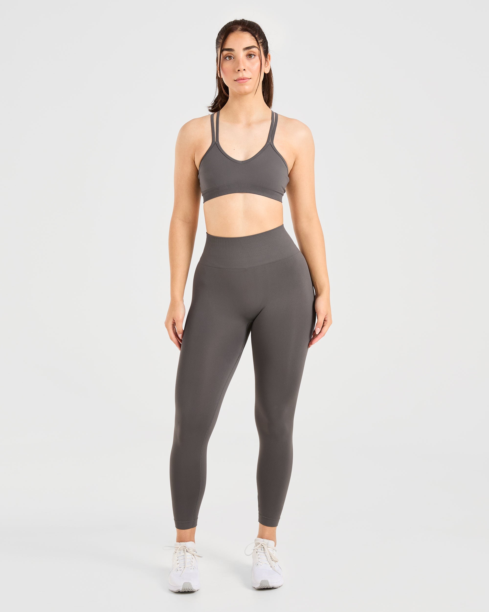 Power Seamless Sports Bra - Charcoal