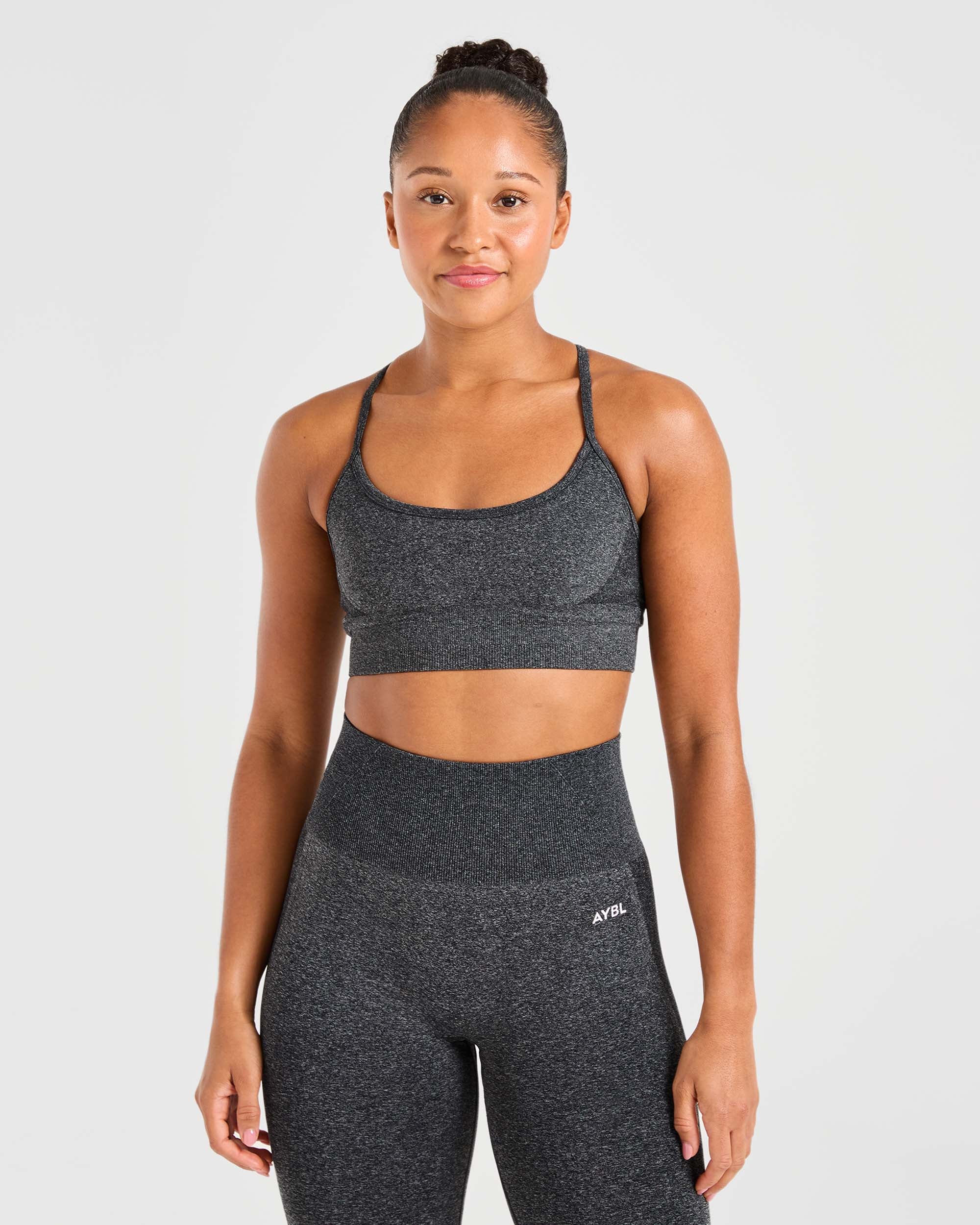 Empower Seamless Sports Bra - Schwarz Marl