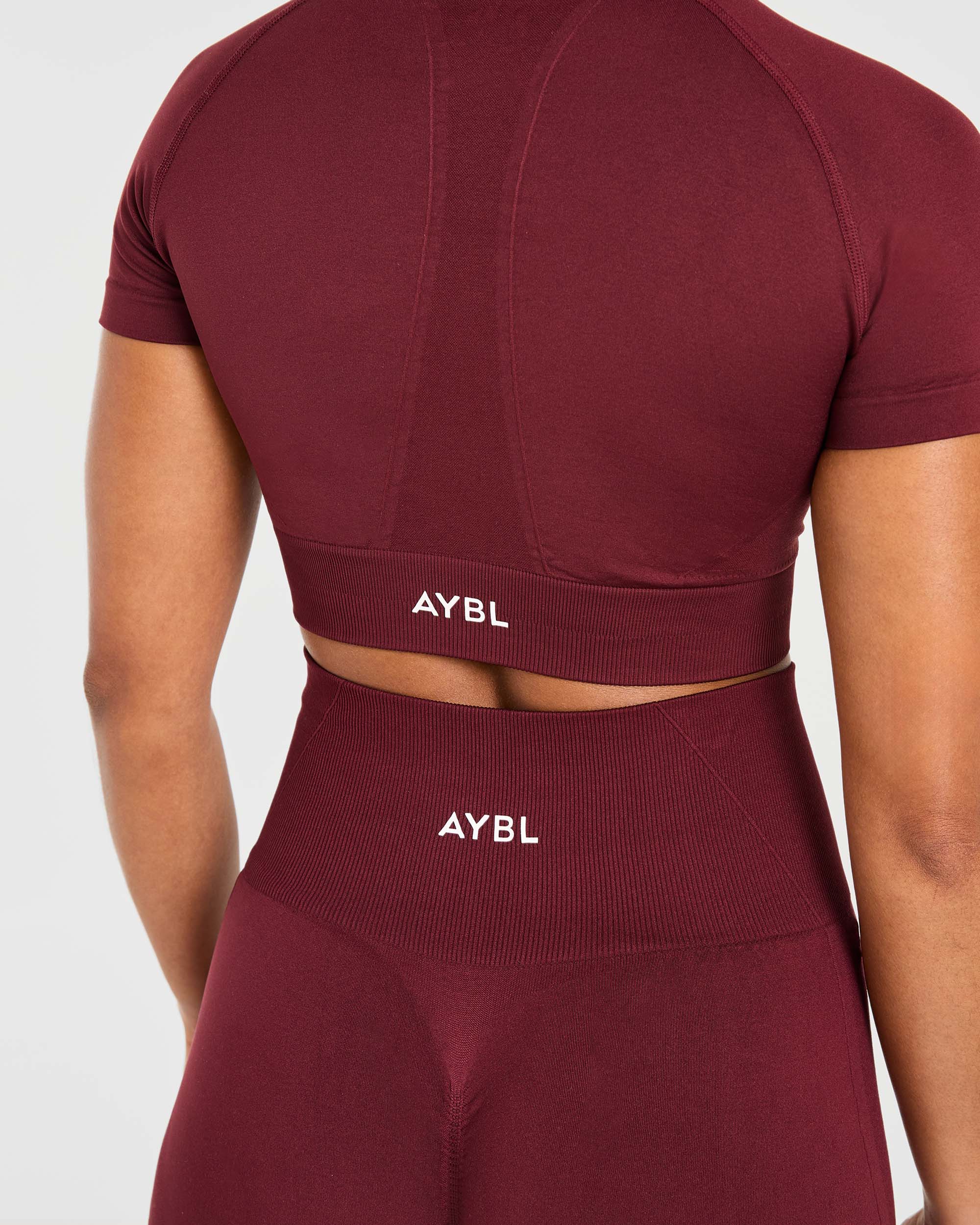 Empower Seamless Crop Top - Rot Wine