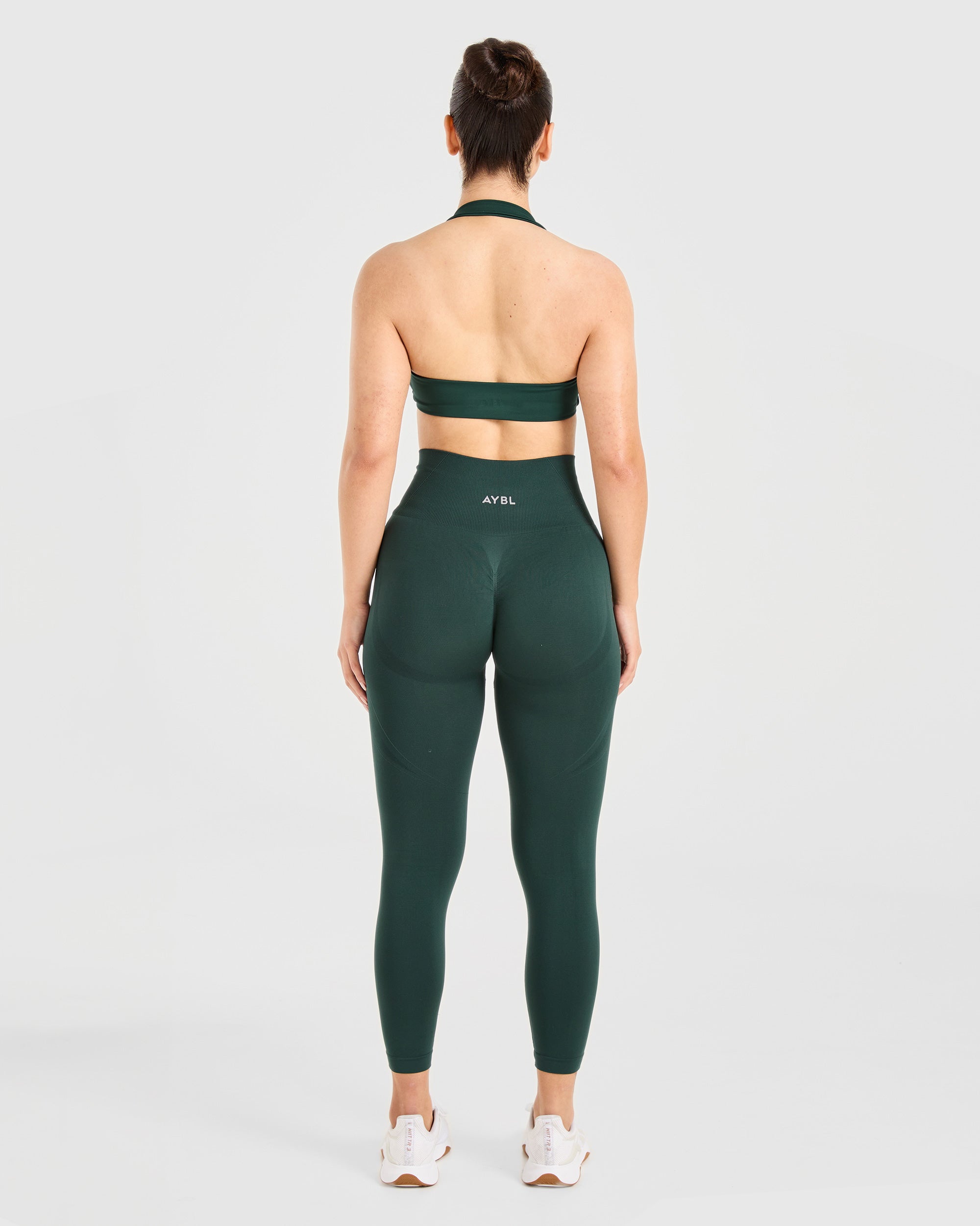 Essential Halterneck Sports Bra - Deep Grün