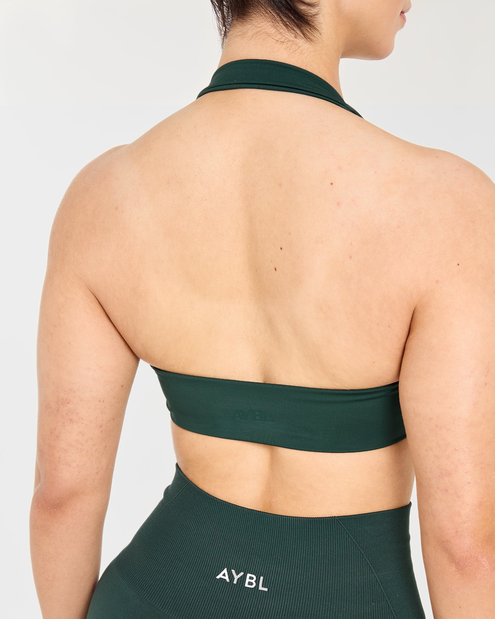 Essential Halterneck Sports Bra - Deep Grün