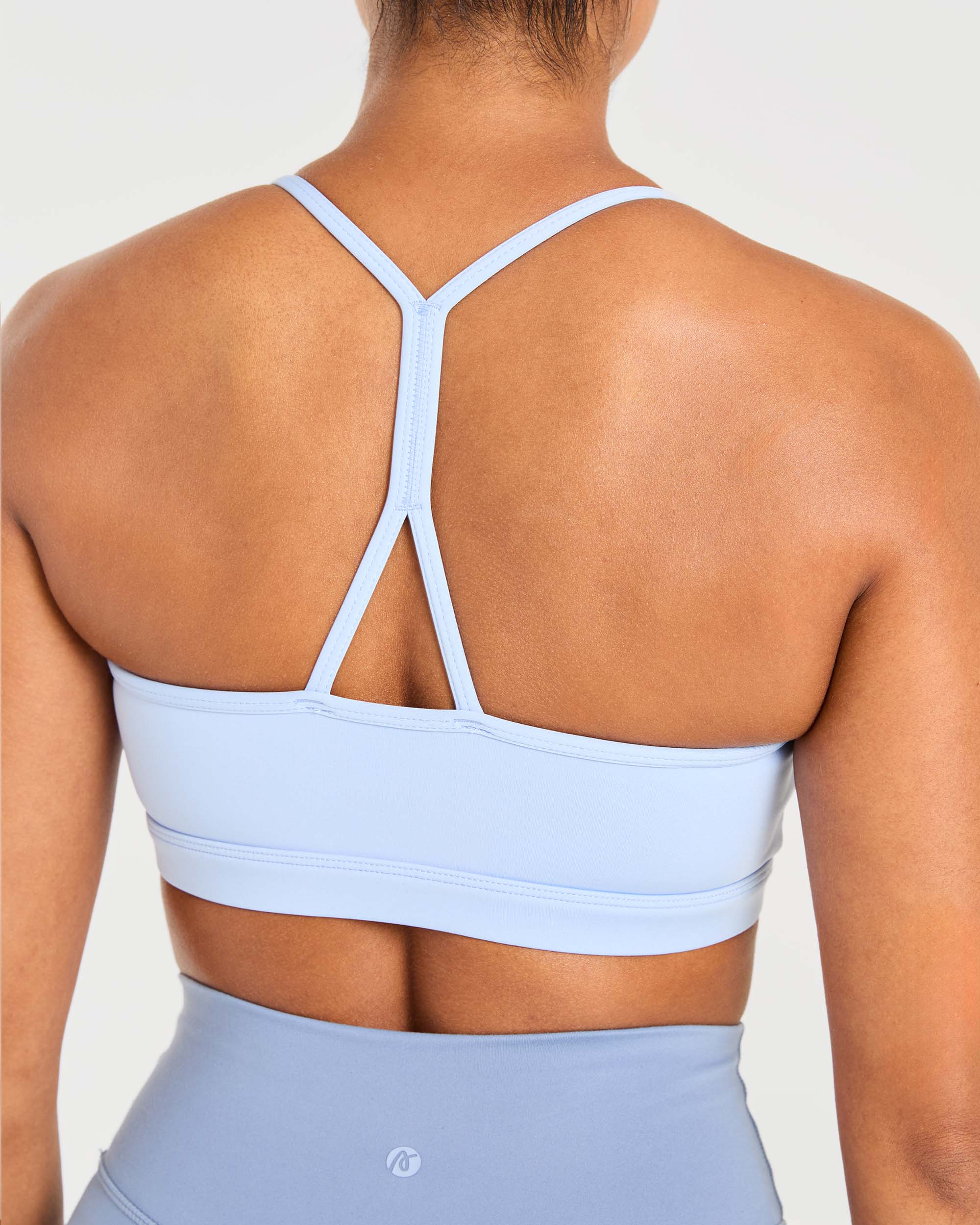 Essential Ruched Sports Bra - Powder Blau