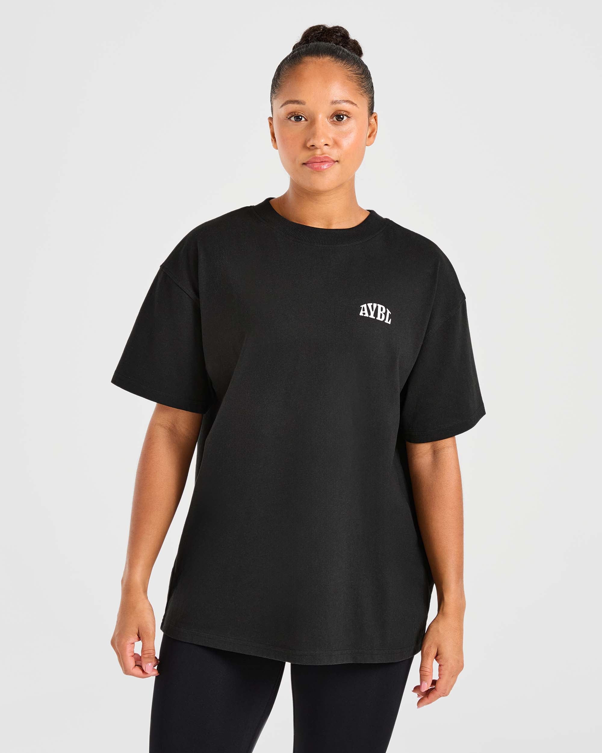 Mind Over Matter Oversized T Shirt - Schwarz