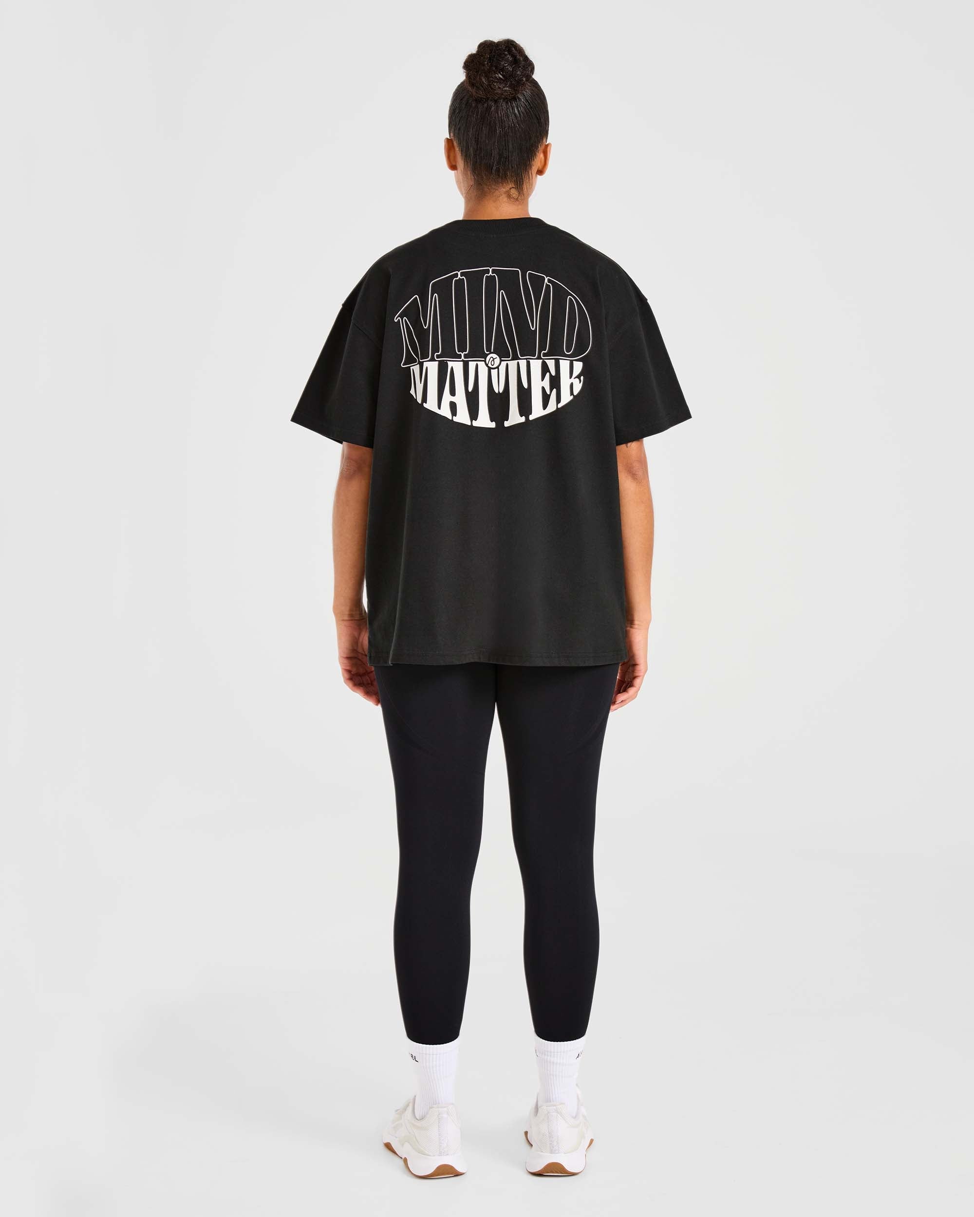 Mind Over Matter Oversized T Shirt - Schwarz