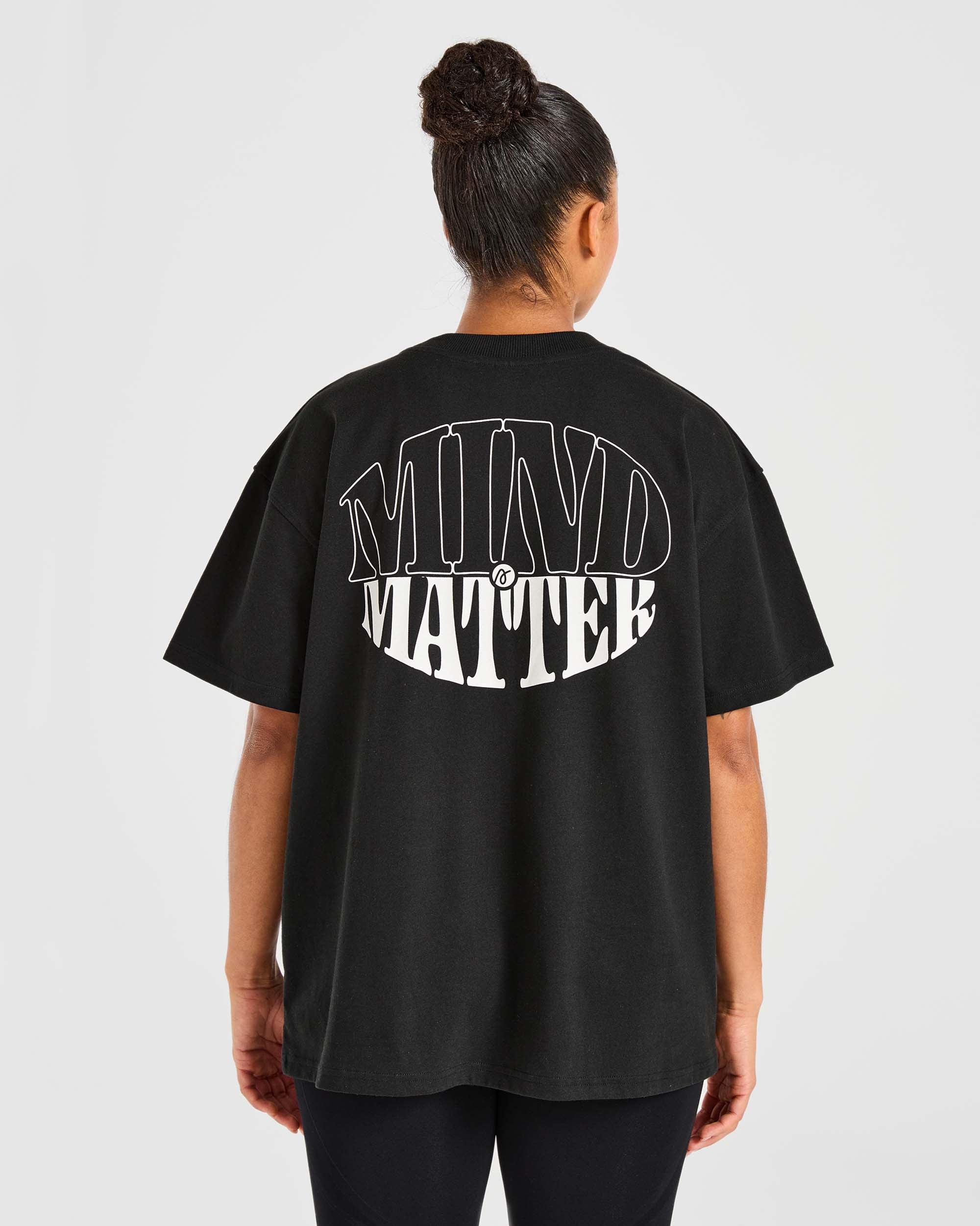 Mind Over Matter Oversized T Shirt - Schwarz