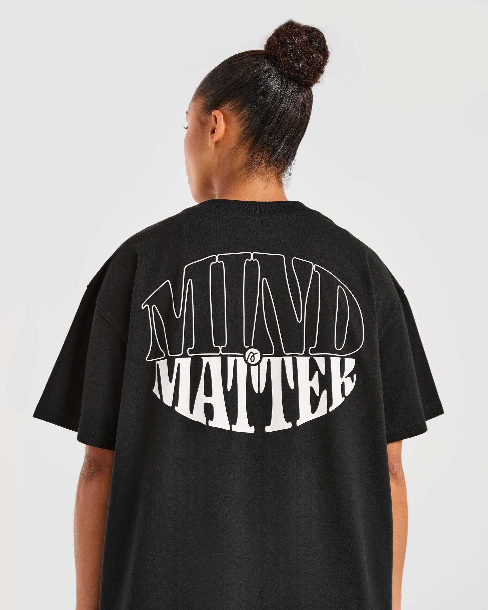 Mind Over Matter Oversized T Shirt - Schwarz