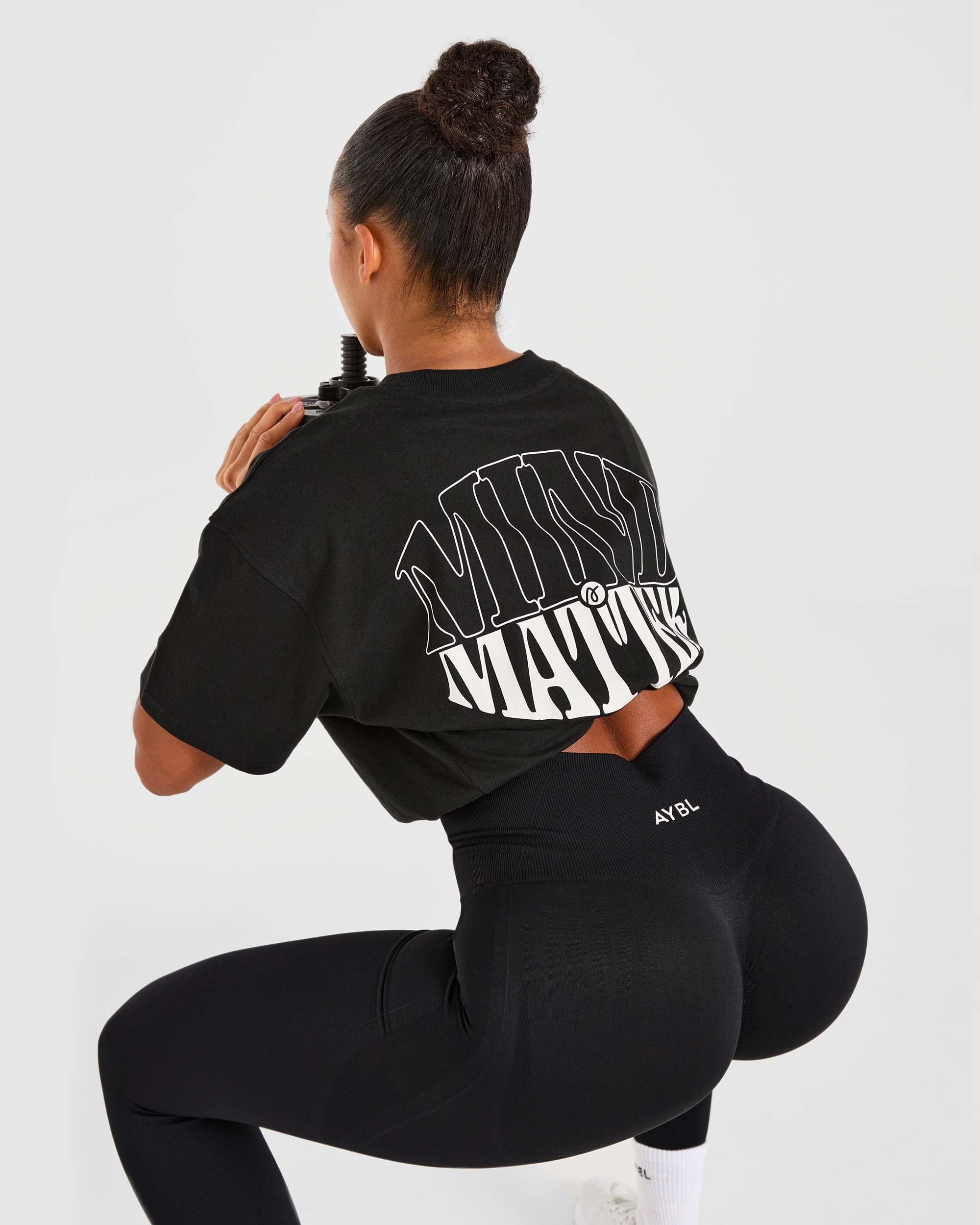 Mind Over Matter Oversized T Shirt - Schwarz