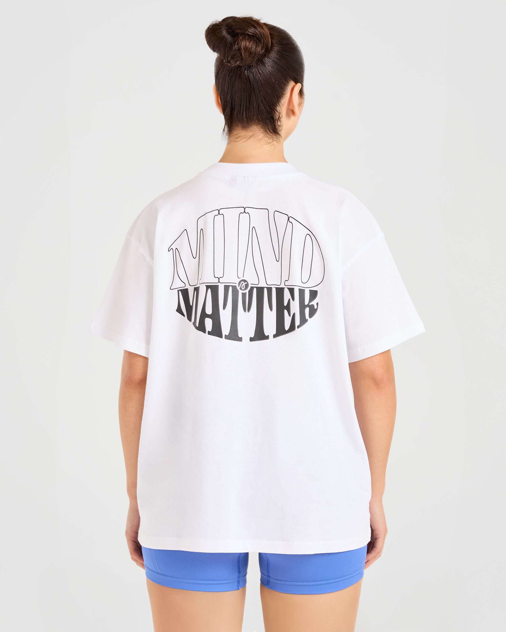 Mind Over Matter Oversized T Shirt - Weiß