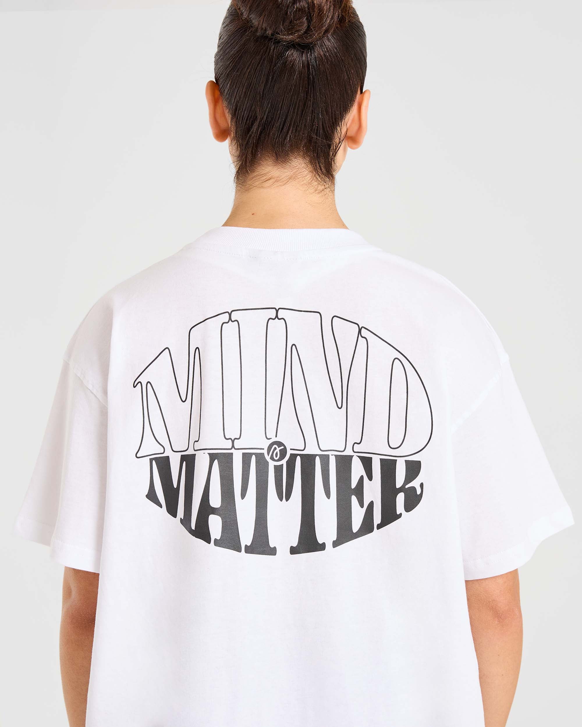 Mind Over Matter Oversized T Shirt - Weiß