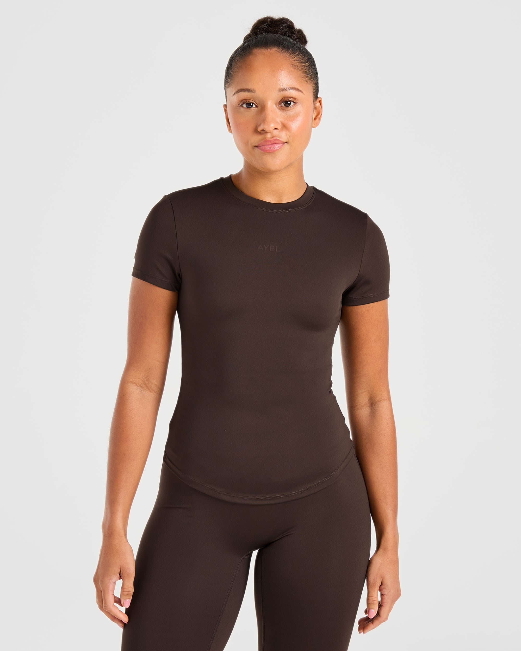 Sculpt T Shirt - Deep Cocoa Braun