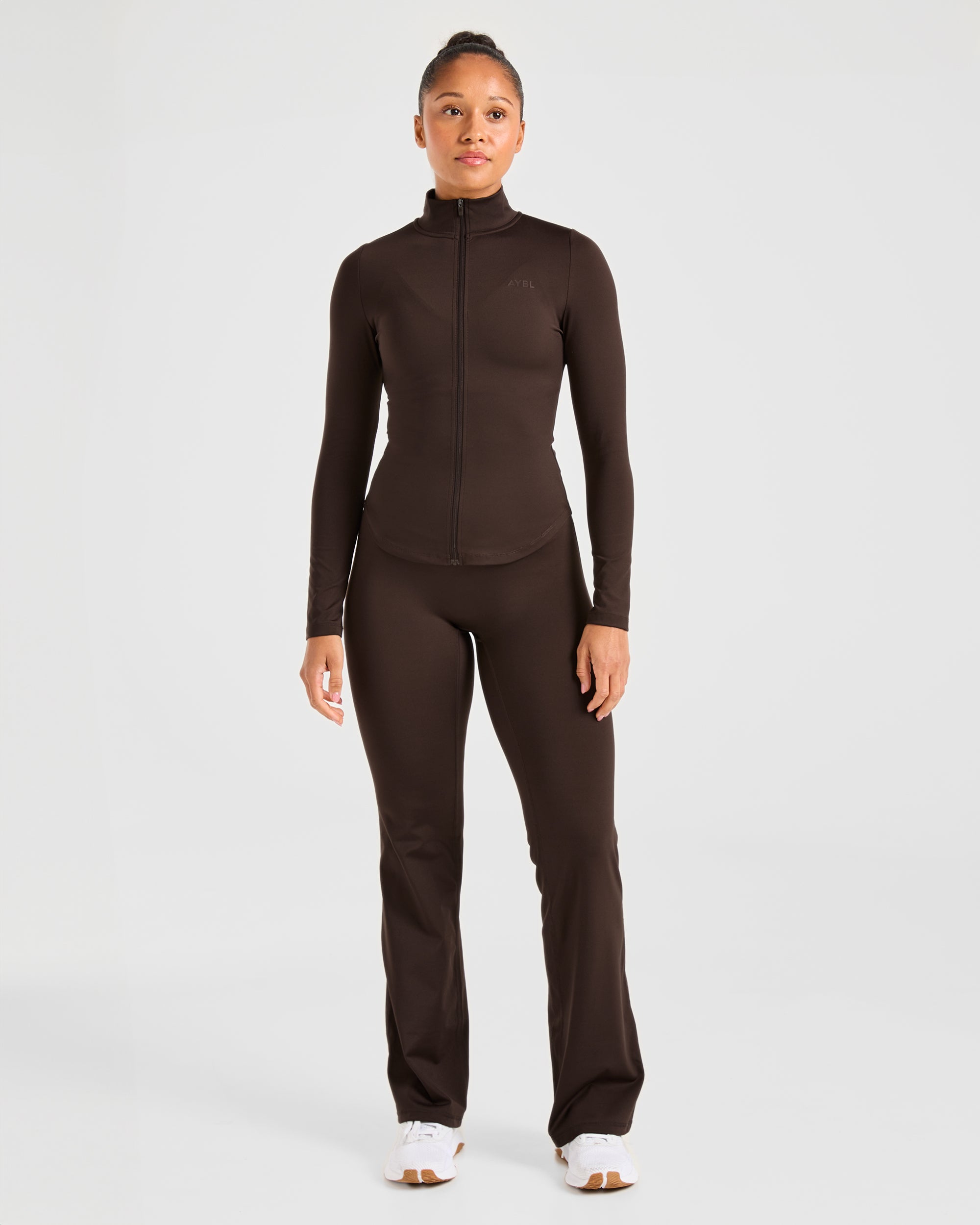 Sculpt Zip Jacket - Deep Cocoa Braun