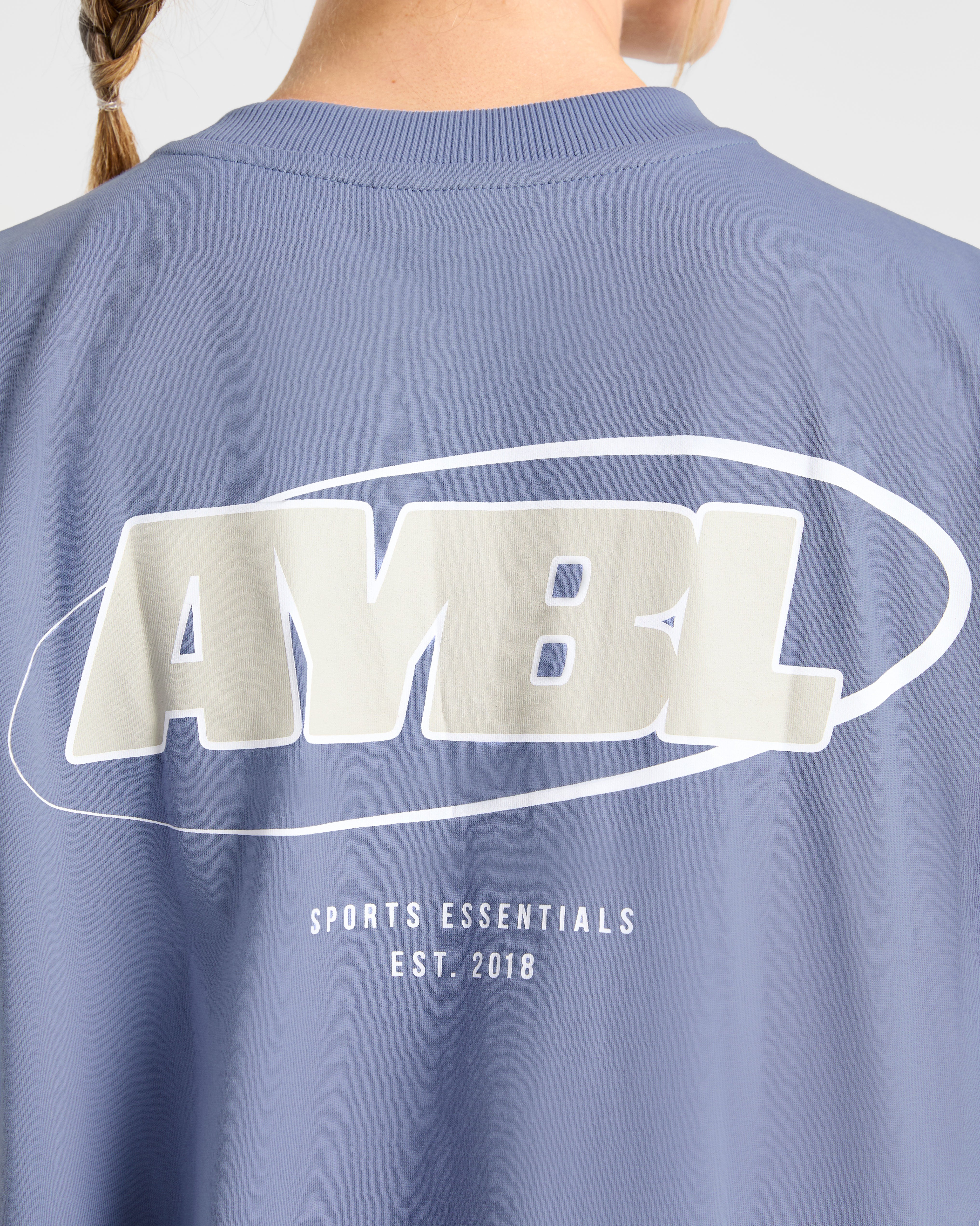 Sports Essentials Oversized T Shirt - Slate Blau